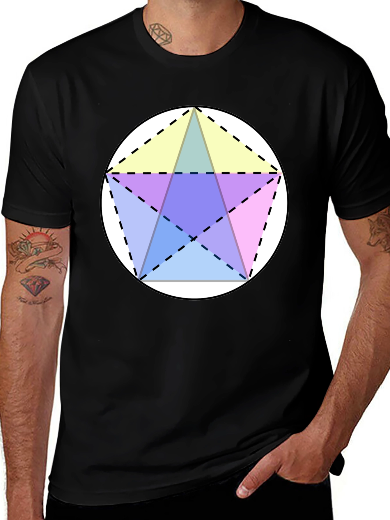 Geometric Star Circle Graphic Tee