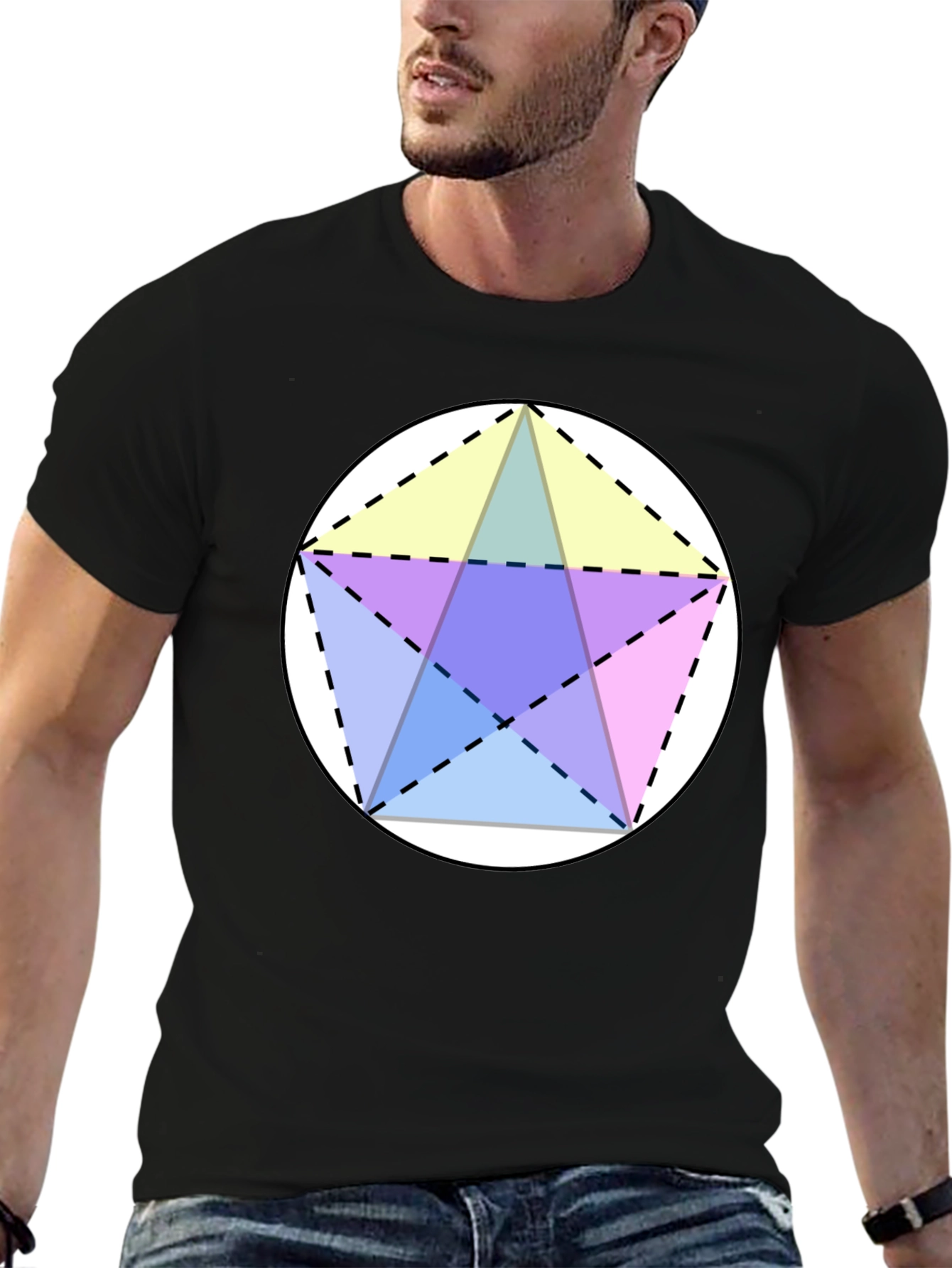 Geometric Star Circle Graphic Tee
