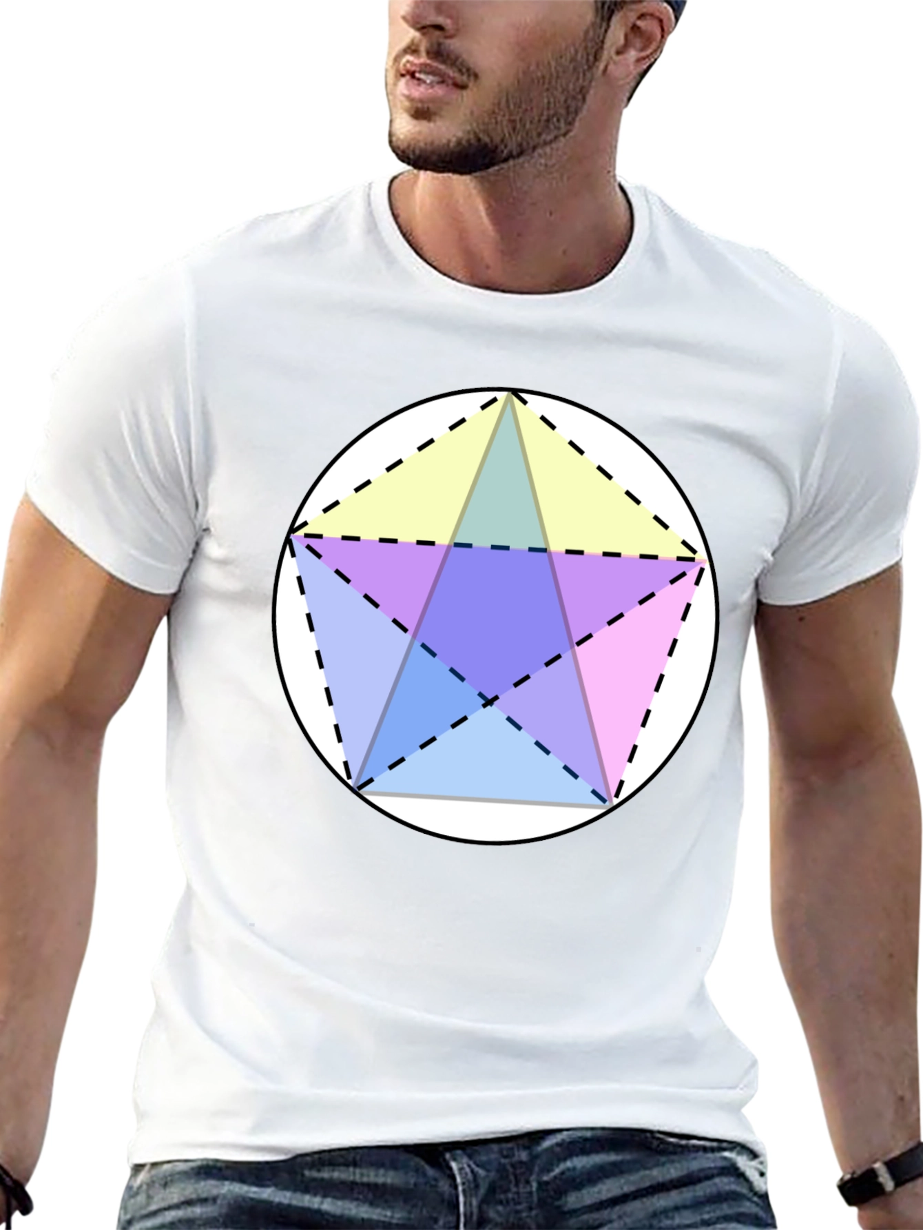 Geometric Star Circle Graphic Tee