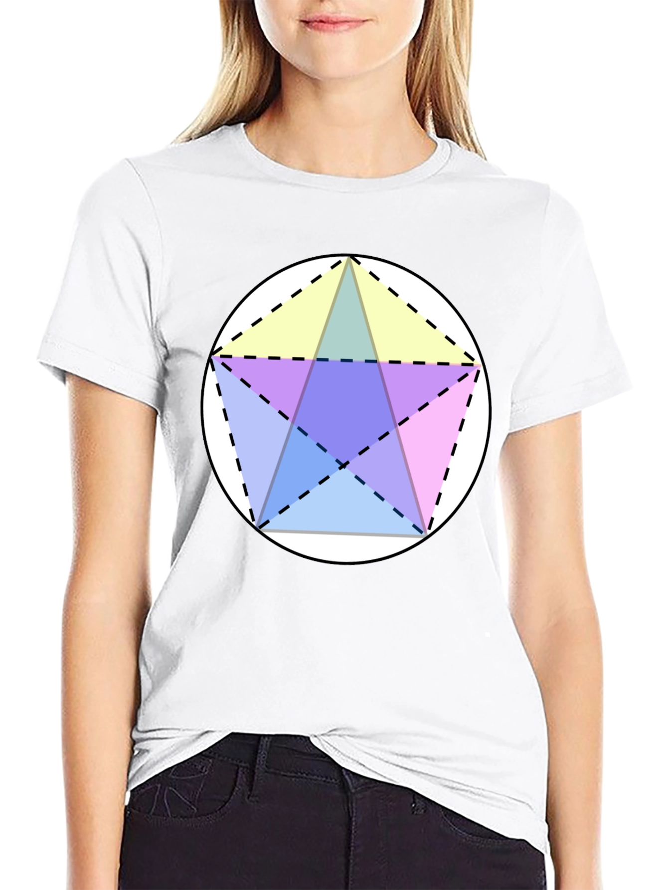 Geometric Star Circle Graphic Tee