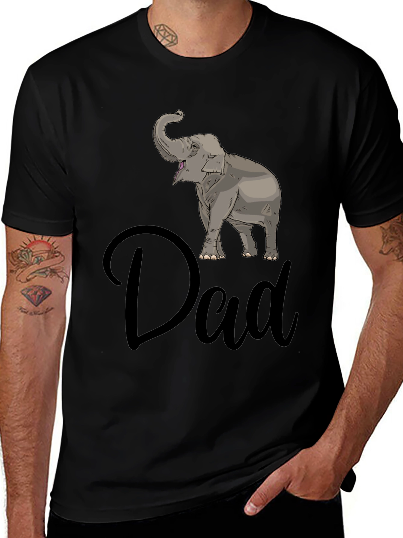 Elephant Dad Graphic T-Shirt