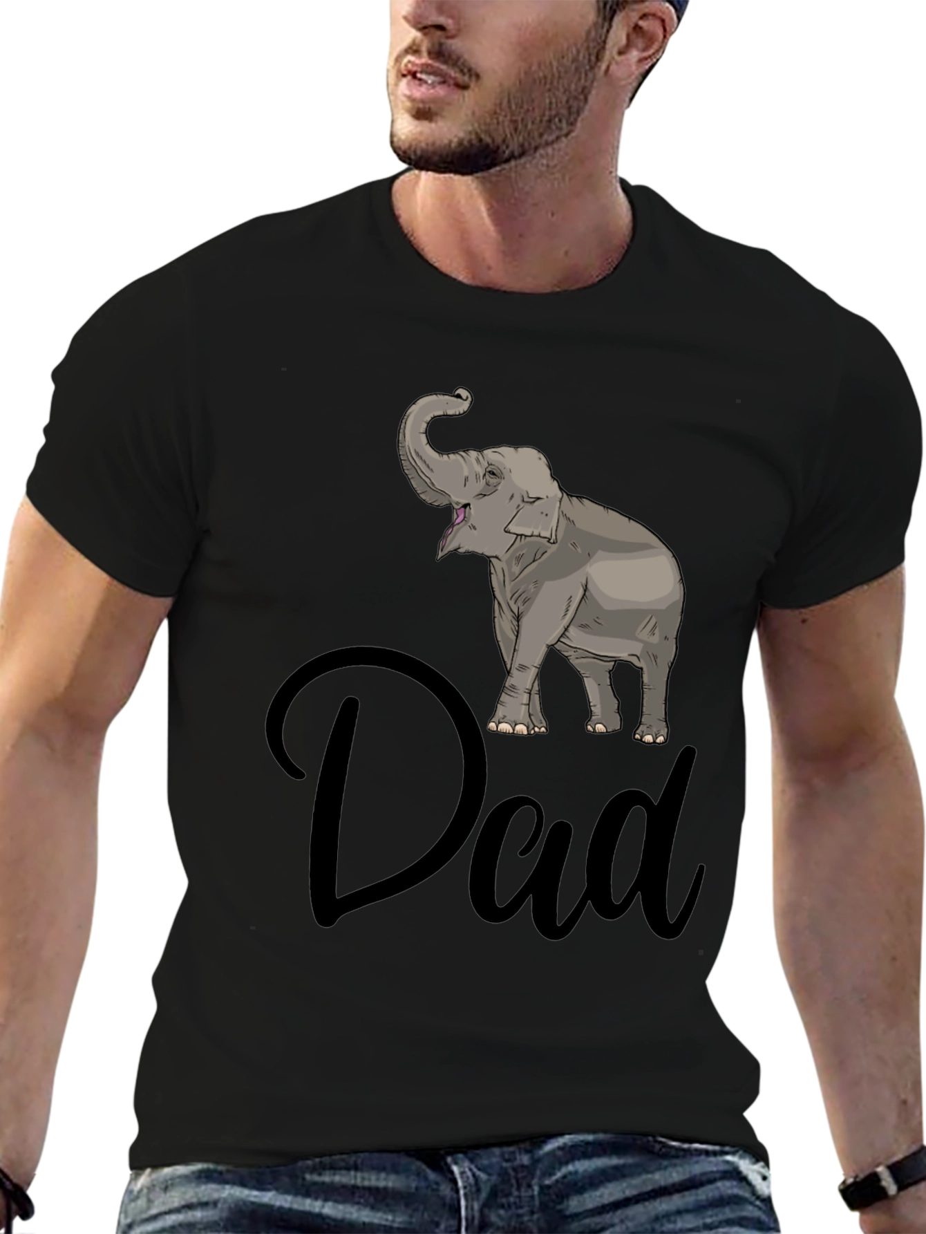 Elephant Dad Graphic T-Shirt