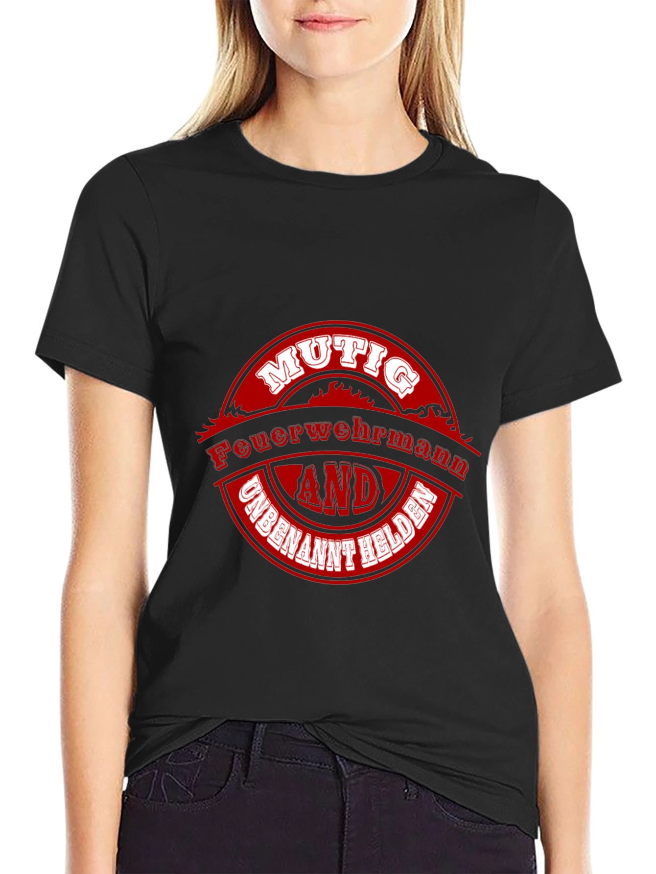 Firefighter Hero Graphic Tee - Black