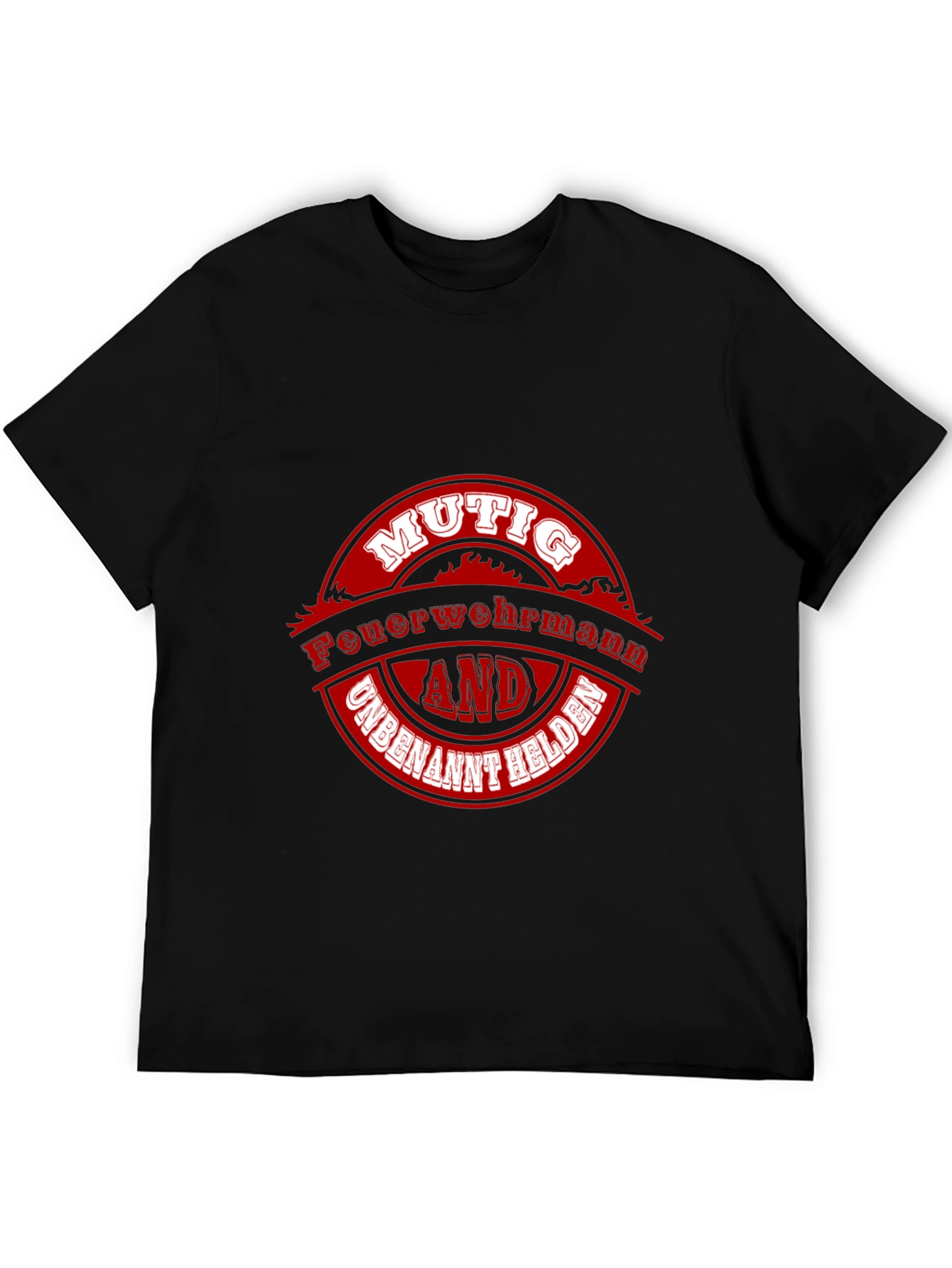 Firefighter Hero Graphic Tee - Black