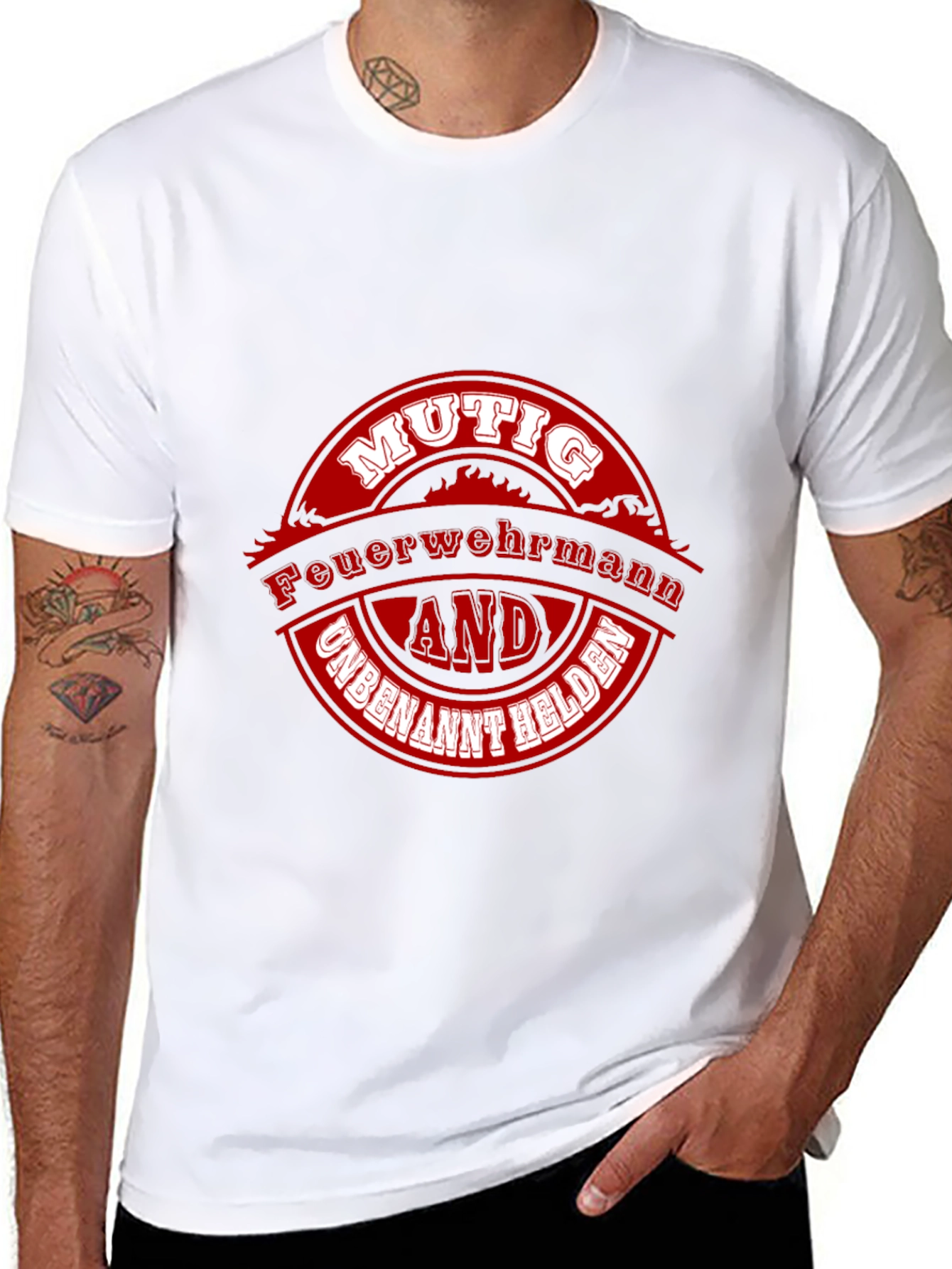 Firefighter Hero Graphic Tee - Black
