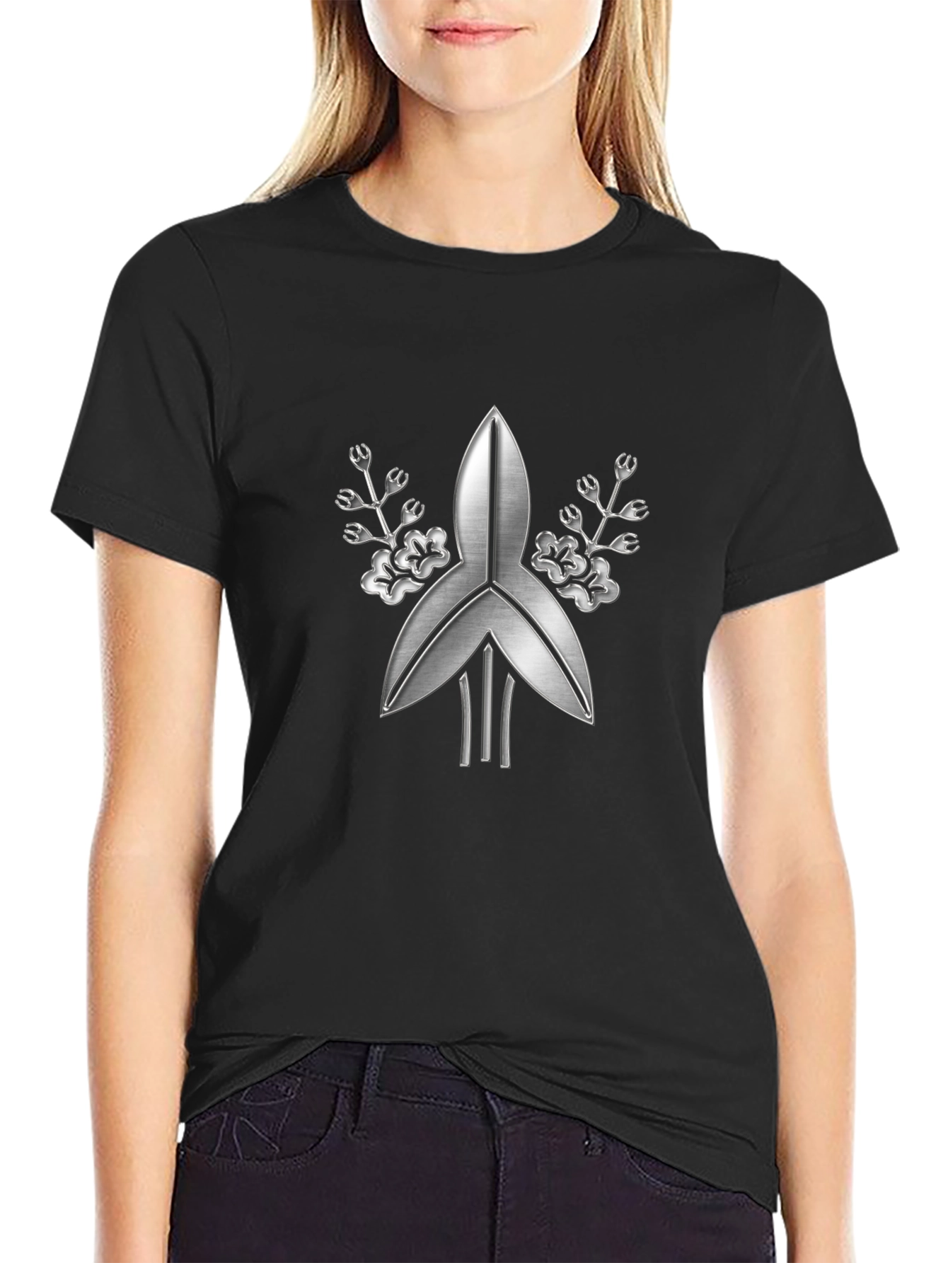 Klingon Empire T-Shirt - Metallic Crest Design
