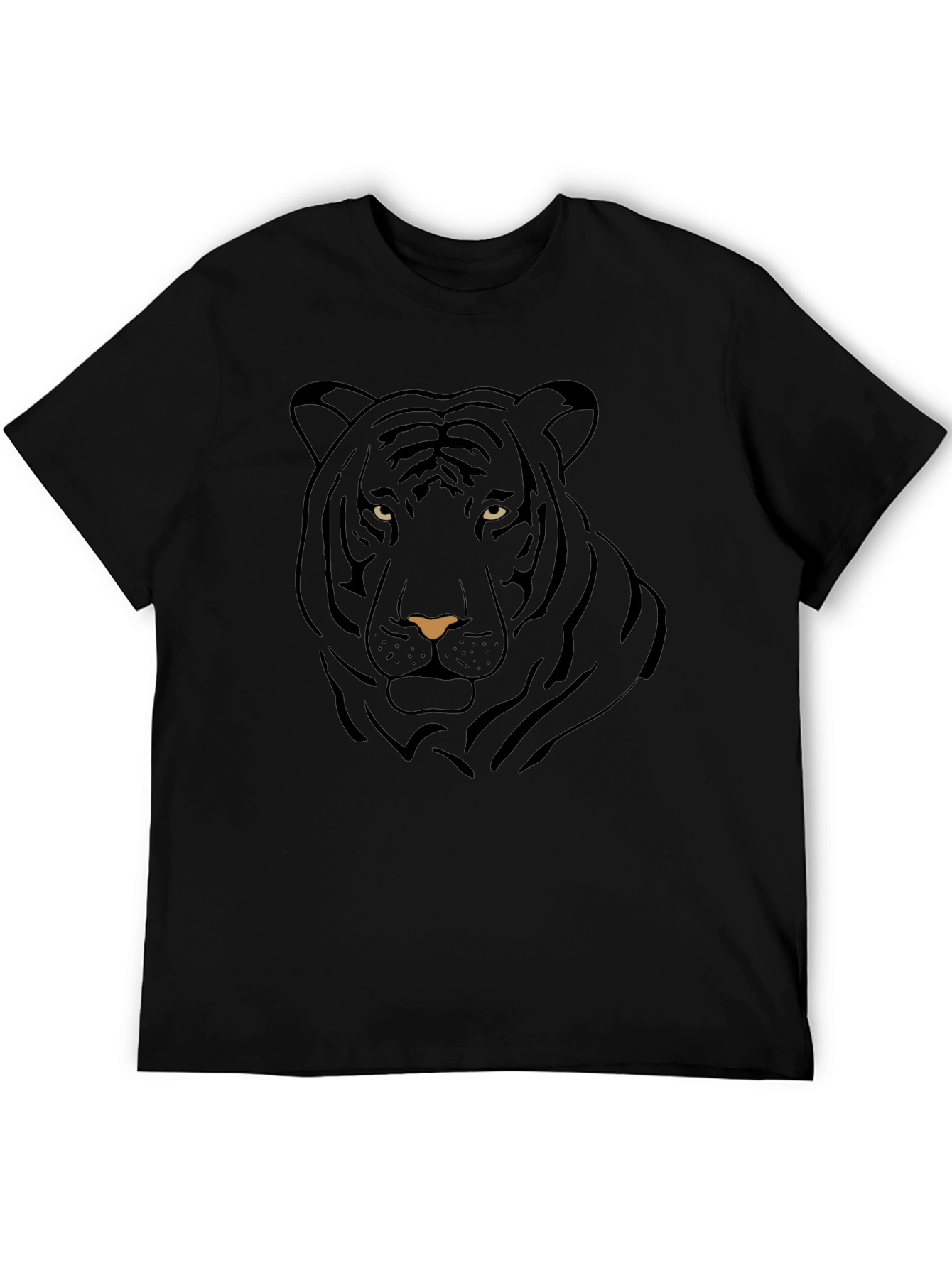 Black Tiger Graphic Tee - Stylish Mens Casual Shirt