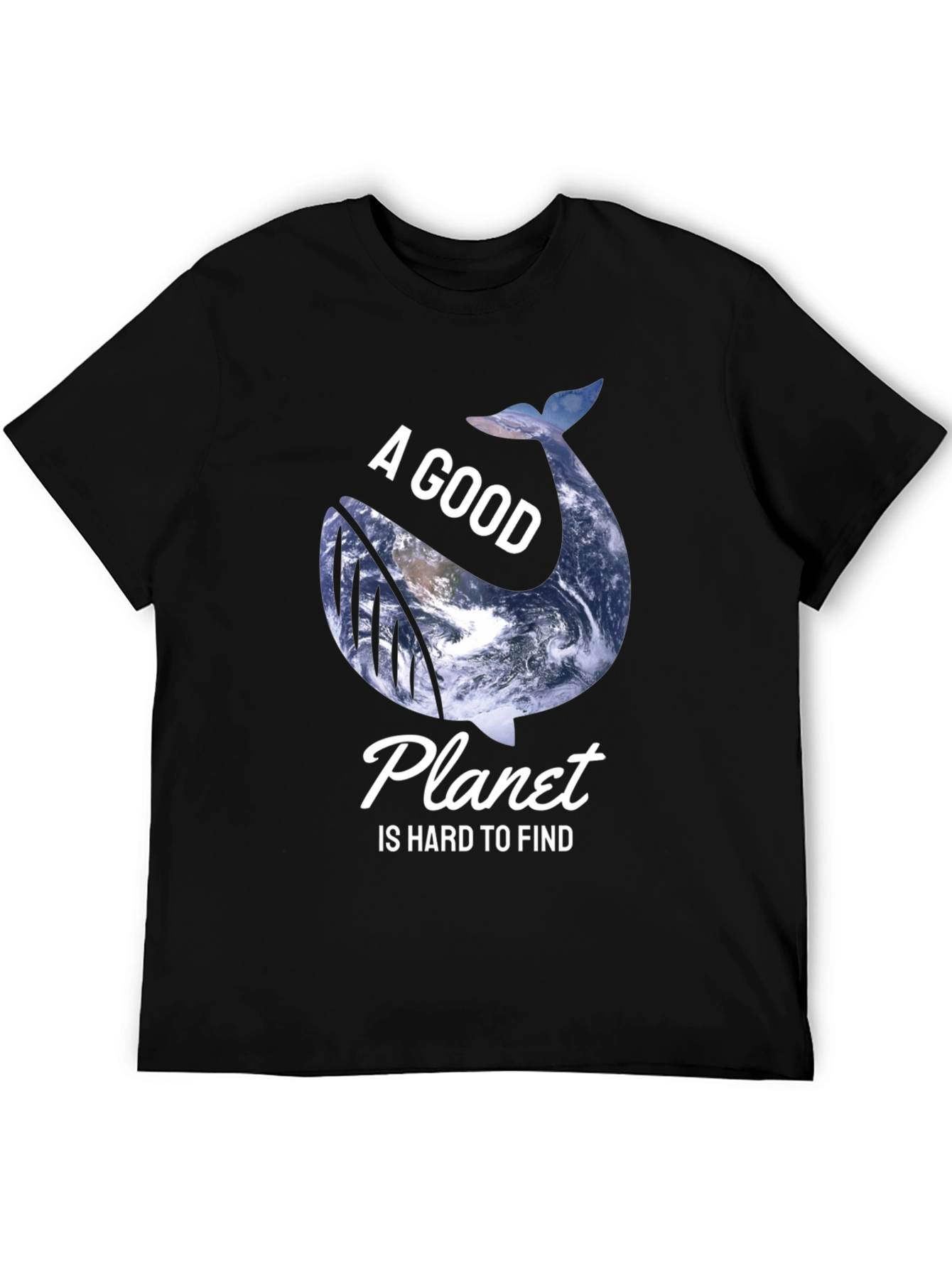 Good Planet Whale Graphic Black T-Shirt