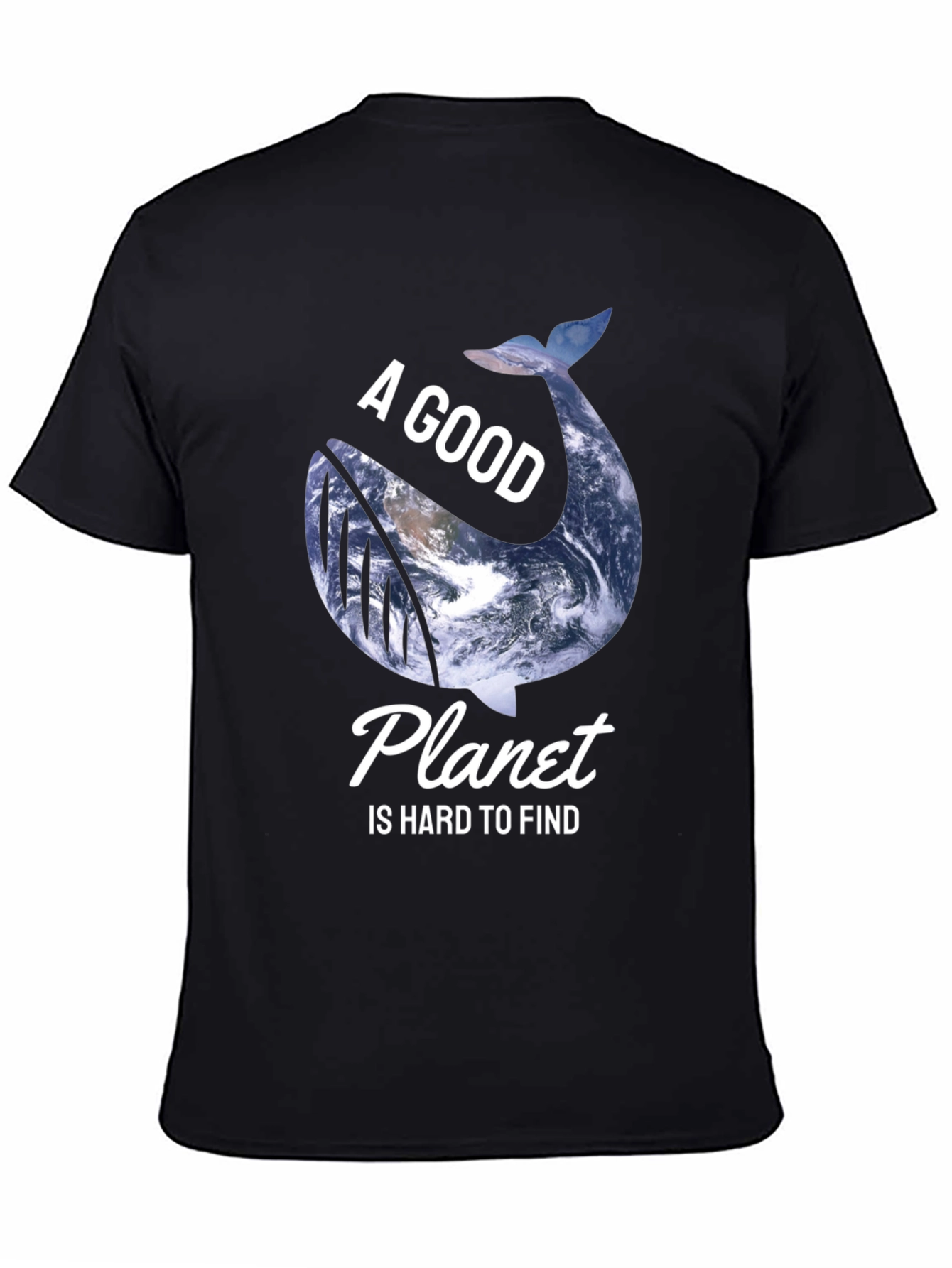 Good Planet Whale Graphic Black T-Shirt