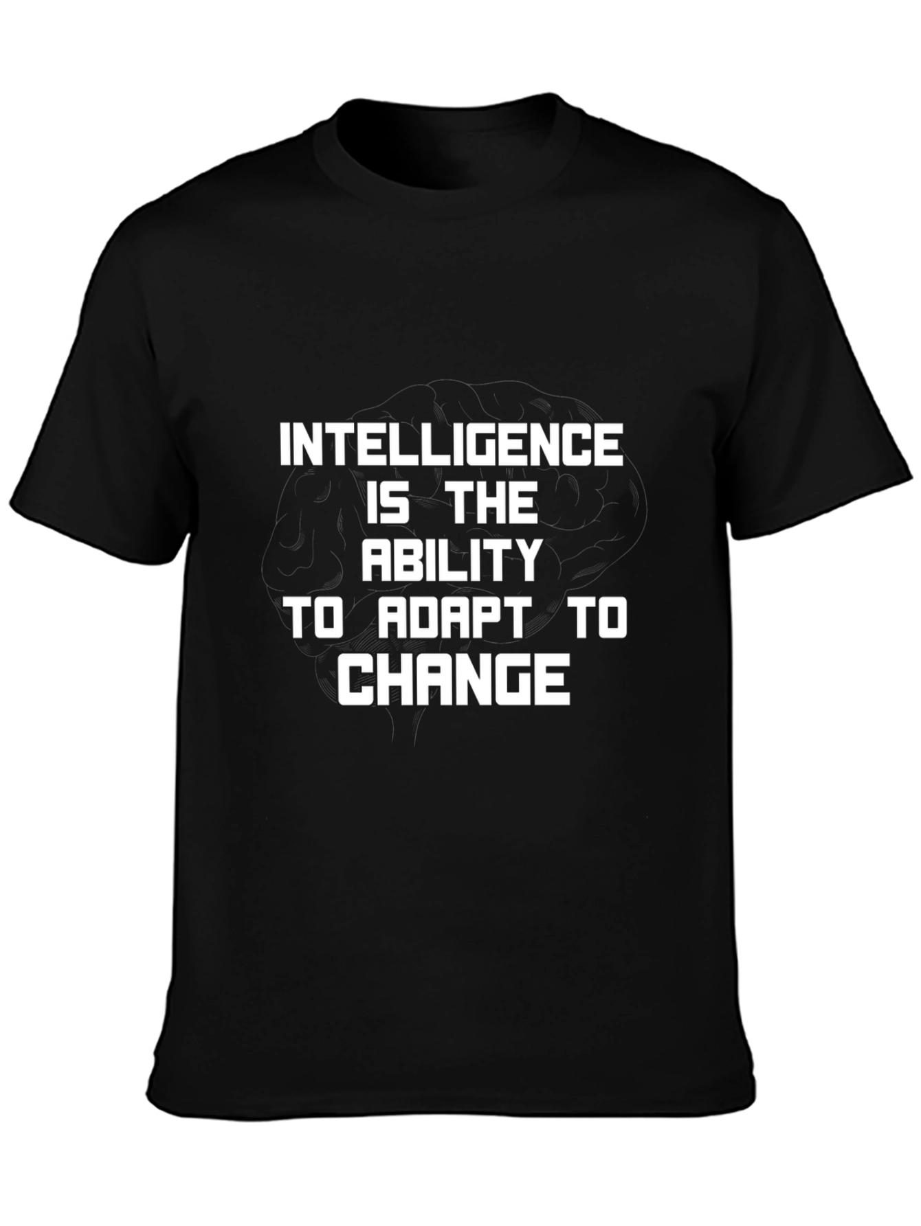 Intelligence is Adaptability Black Graphic Tee