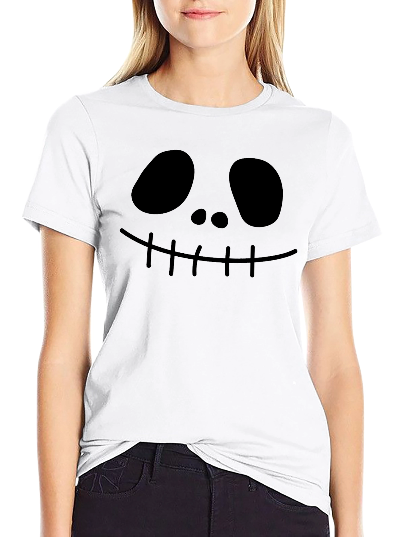 Spooky Face Black Graphic Tee