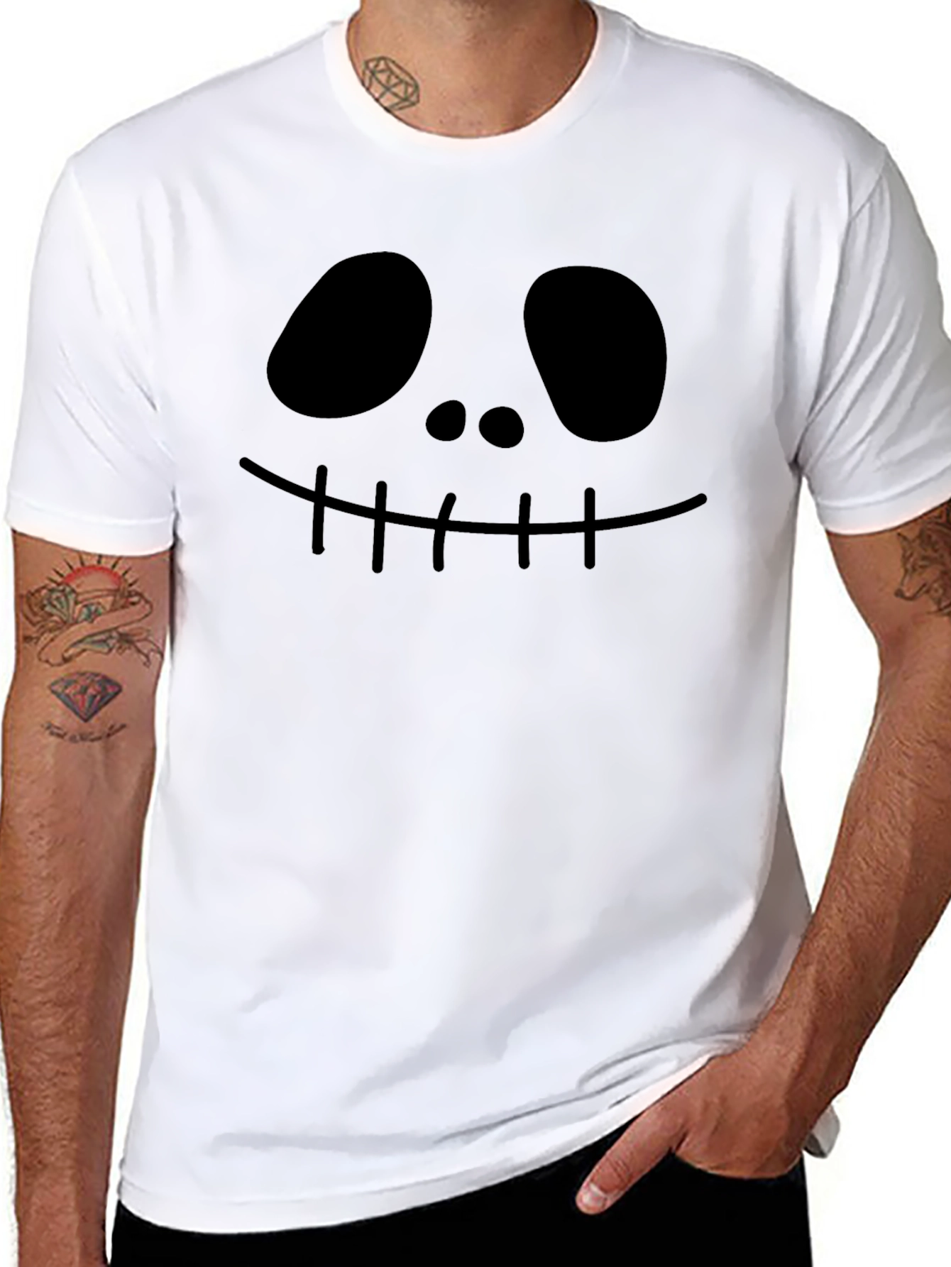 Spooky Face Black Graphic Tee