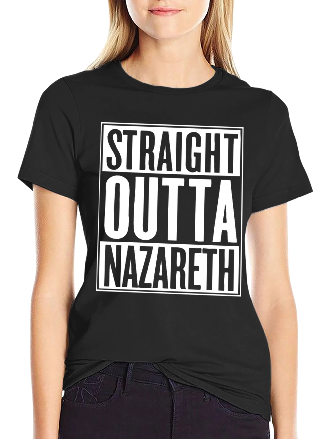 Straight Outta Nazareth Black T-Shirt