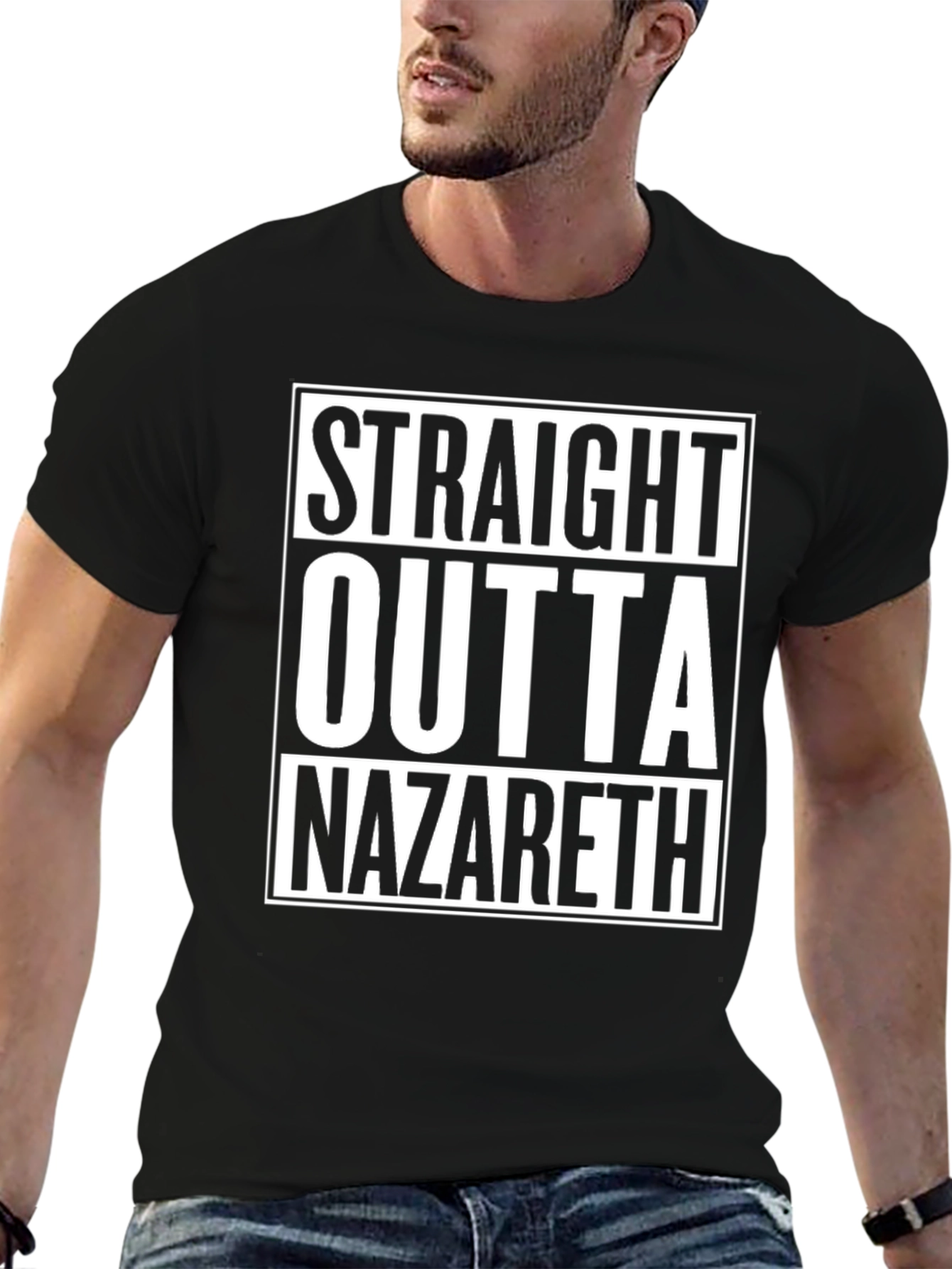 Straight Outta Nazareth Black T-Shirt