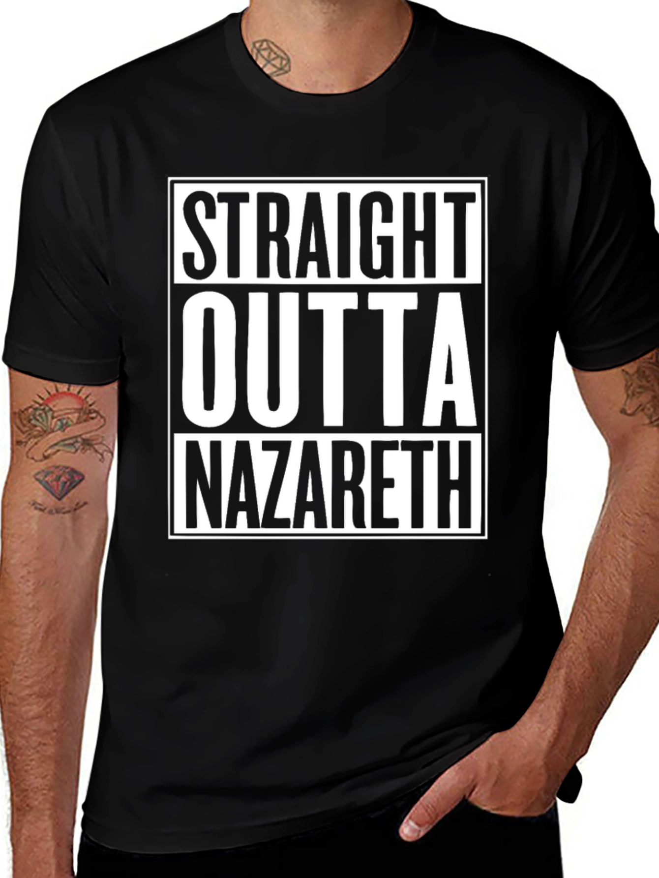 Straight Outta Nazareth Black T-Shirt