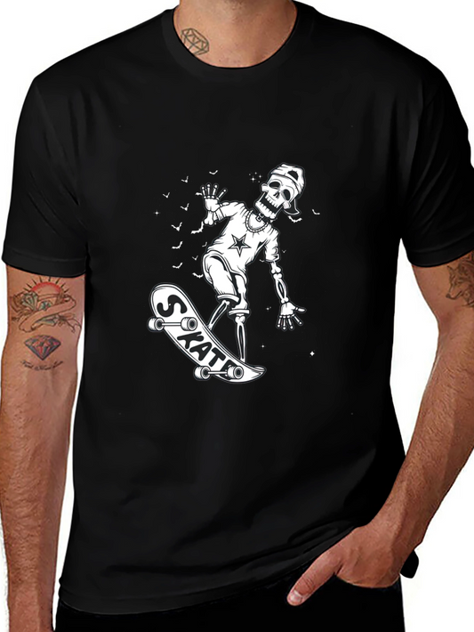 Skateboarding Skeleton Graphic Tee