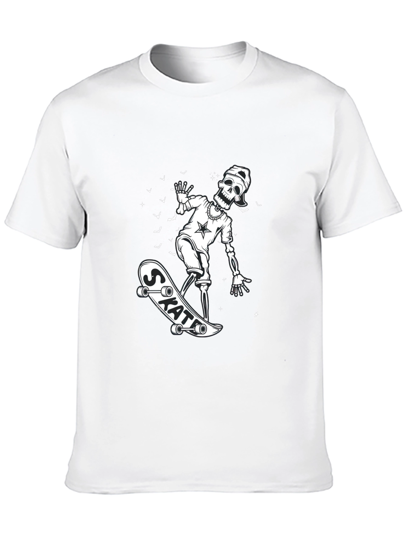 Skateboarding Skeleton Graphic Tee