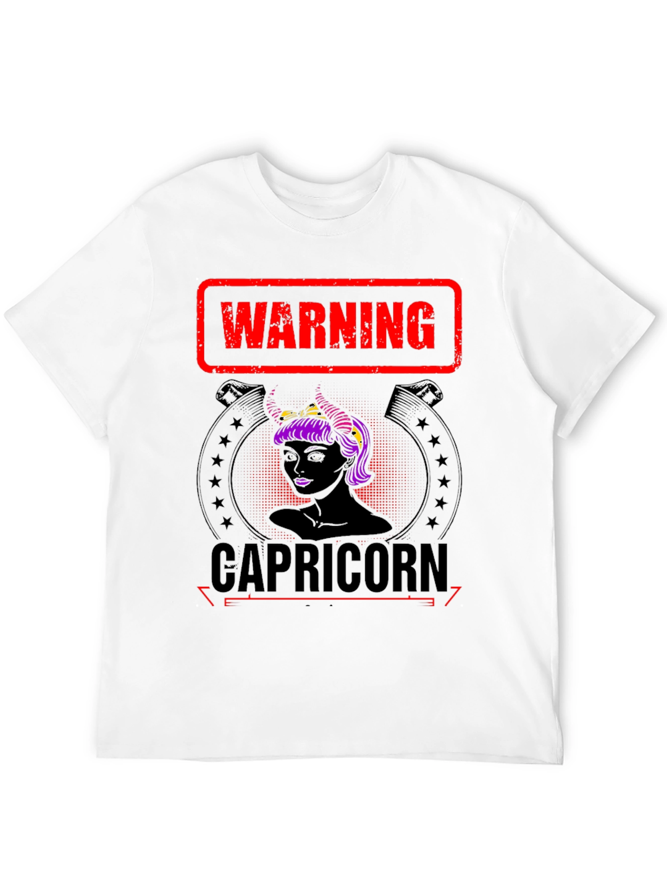 Warning Capricorn Zodiac Graphic T-Shirt