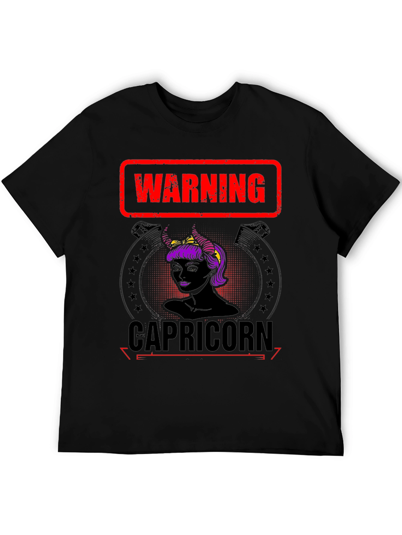 Warning Capricorn Zodiac Graphic T-Shirt