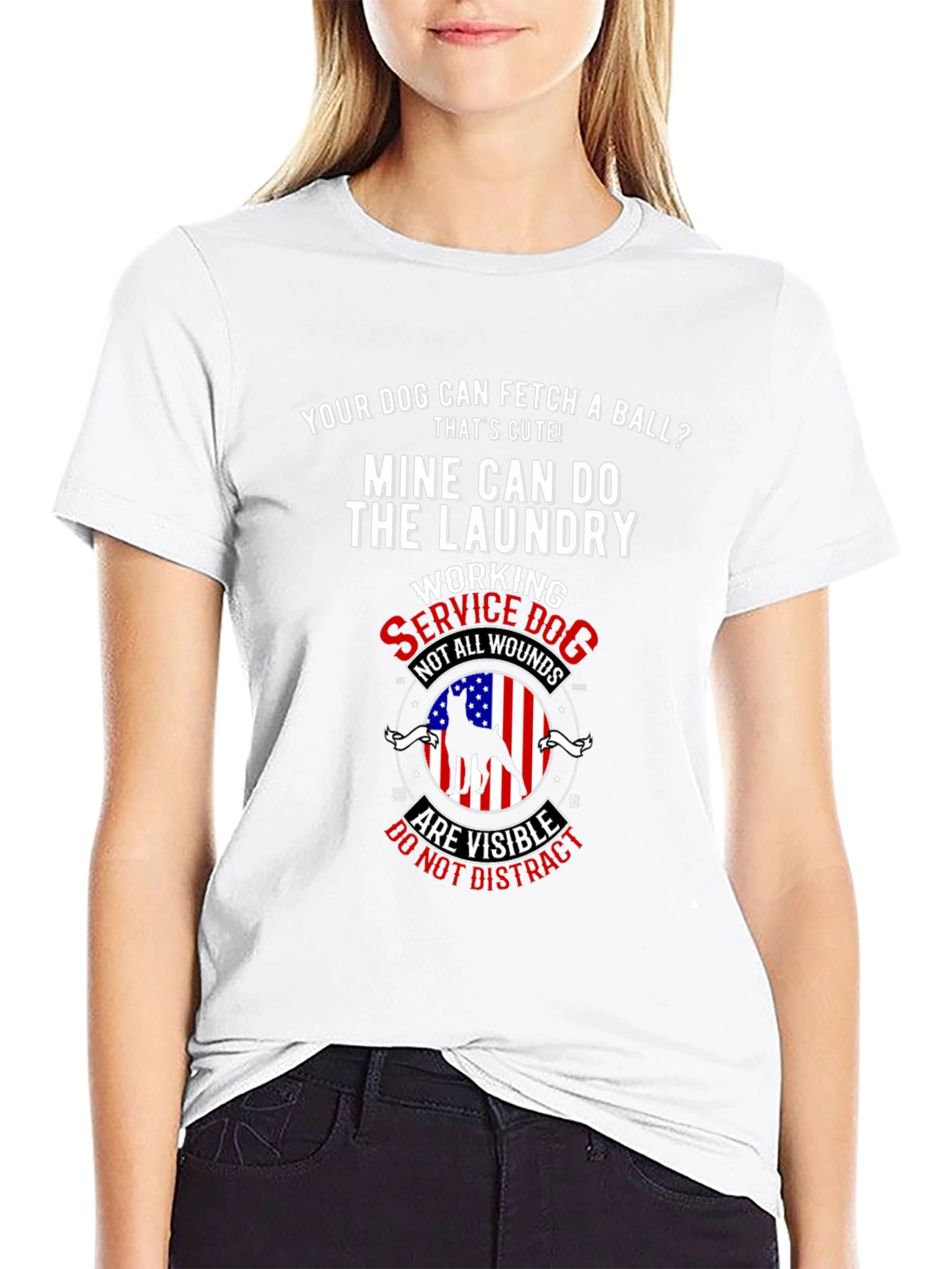 Service Dog Laundry T-Shirt - Veteran Support