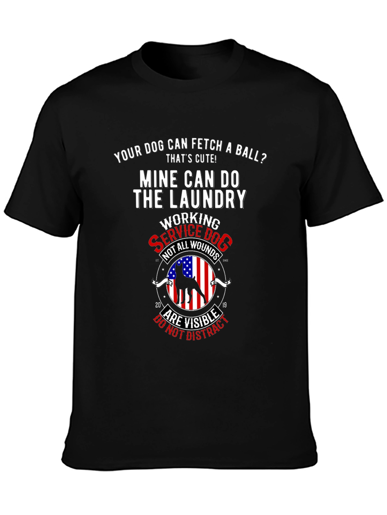 Service Dog Laundry T-Shirt - Veteran Support