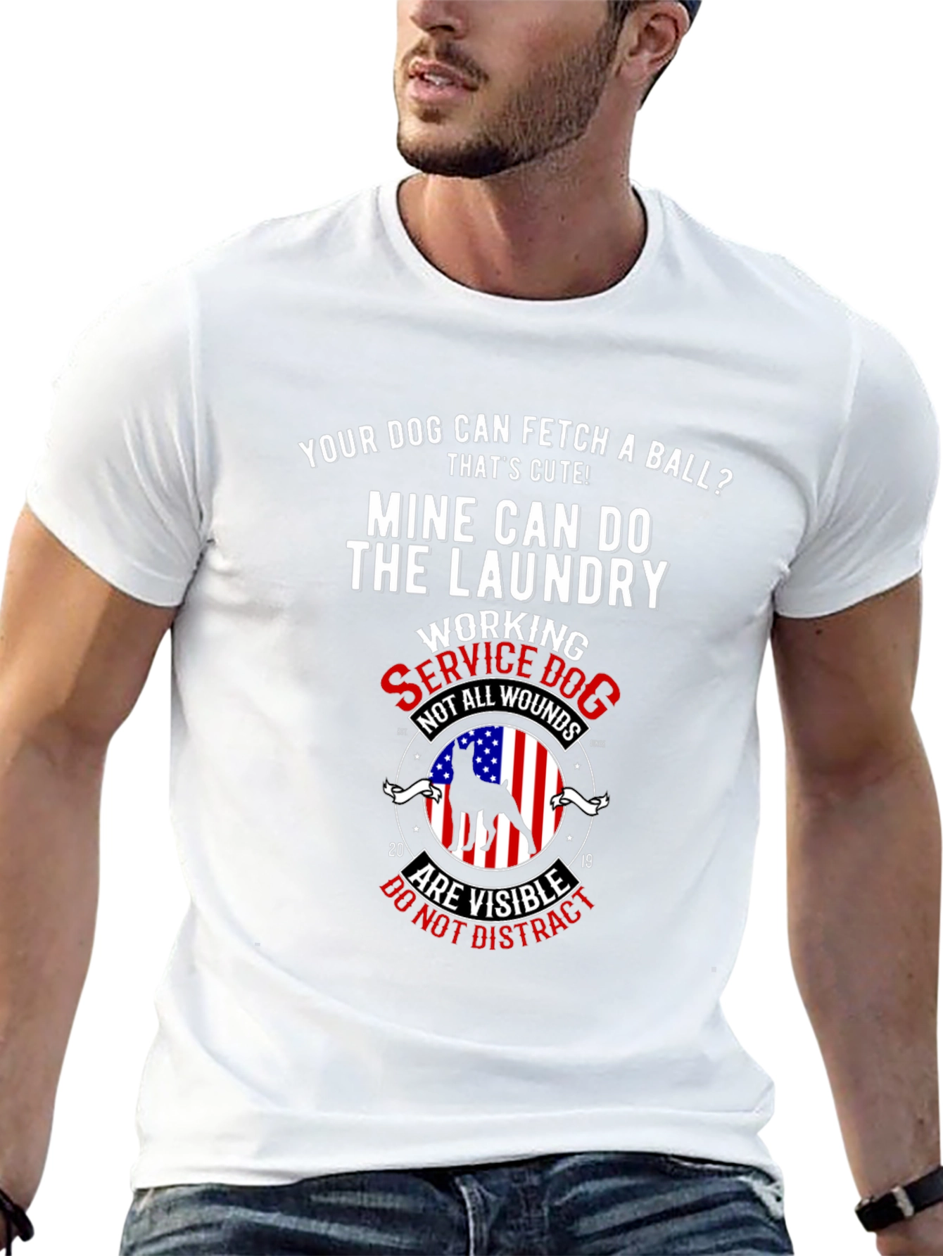 Service Dog Laundry T-Shirt - Veteran Support