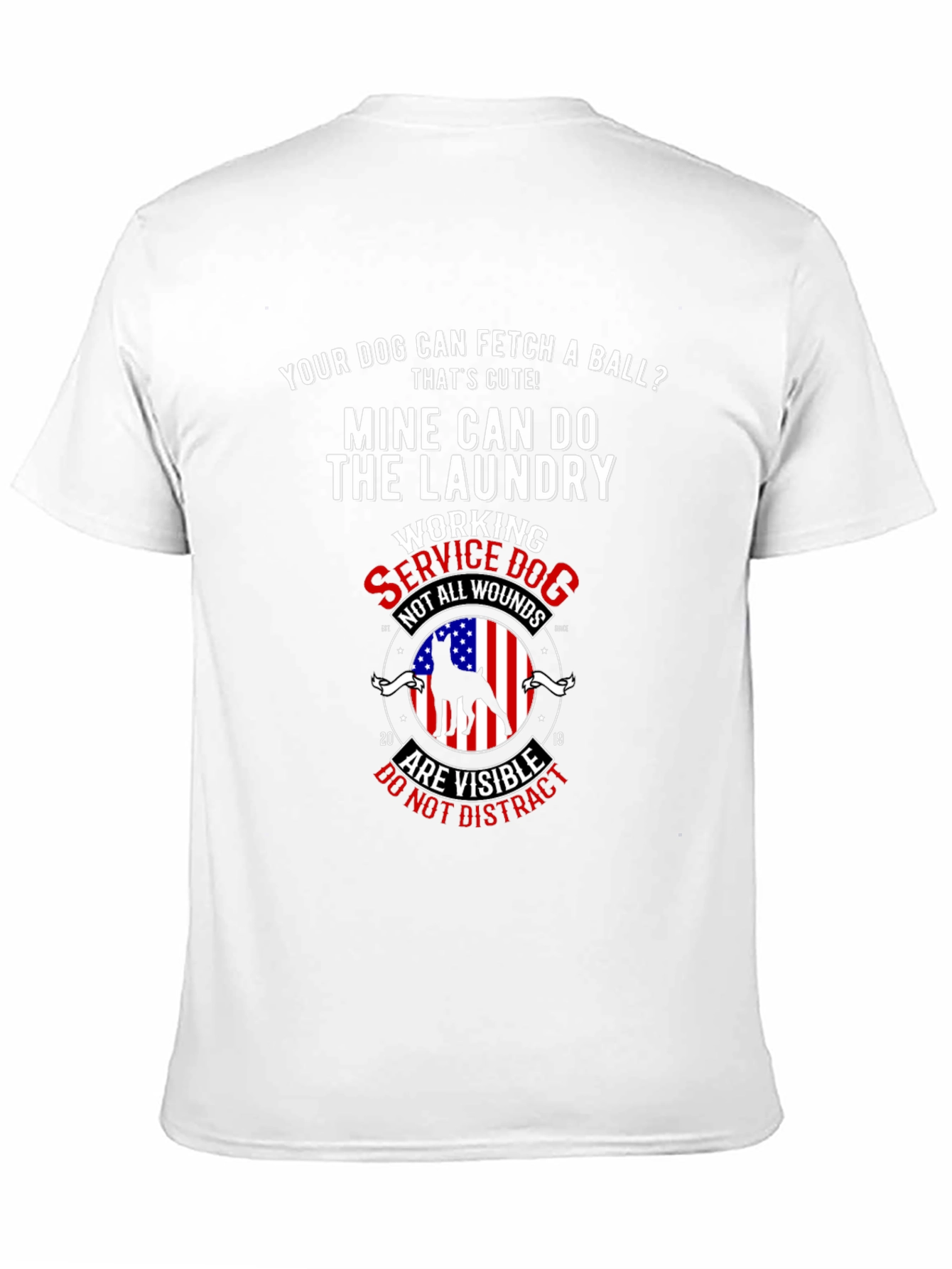 Service Dog Laundry T-Shirt - Veteran Support