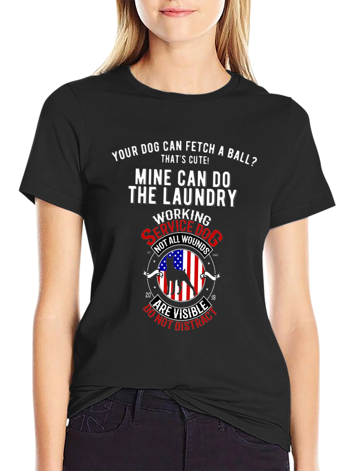 Service Dog Laundry T-Shirt - Veteran Support