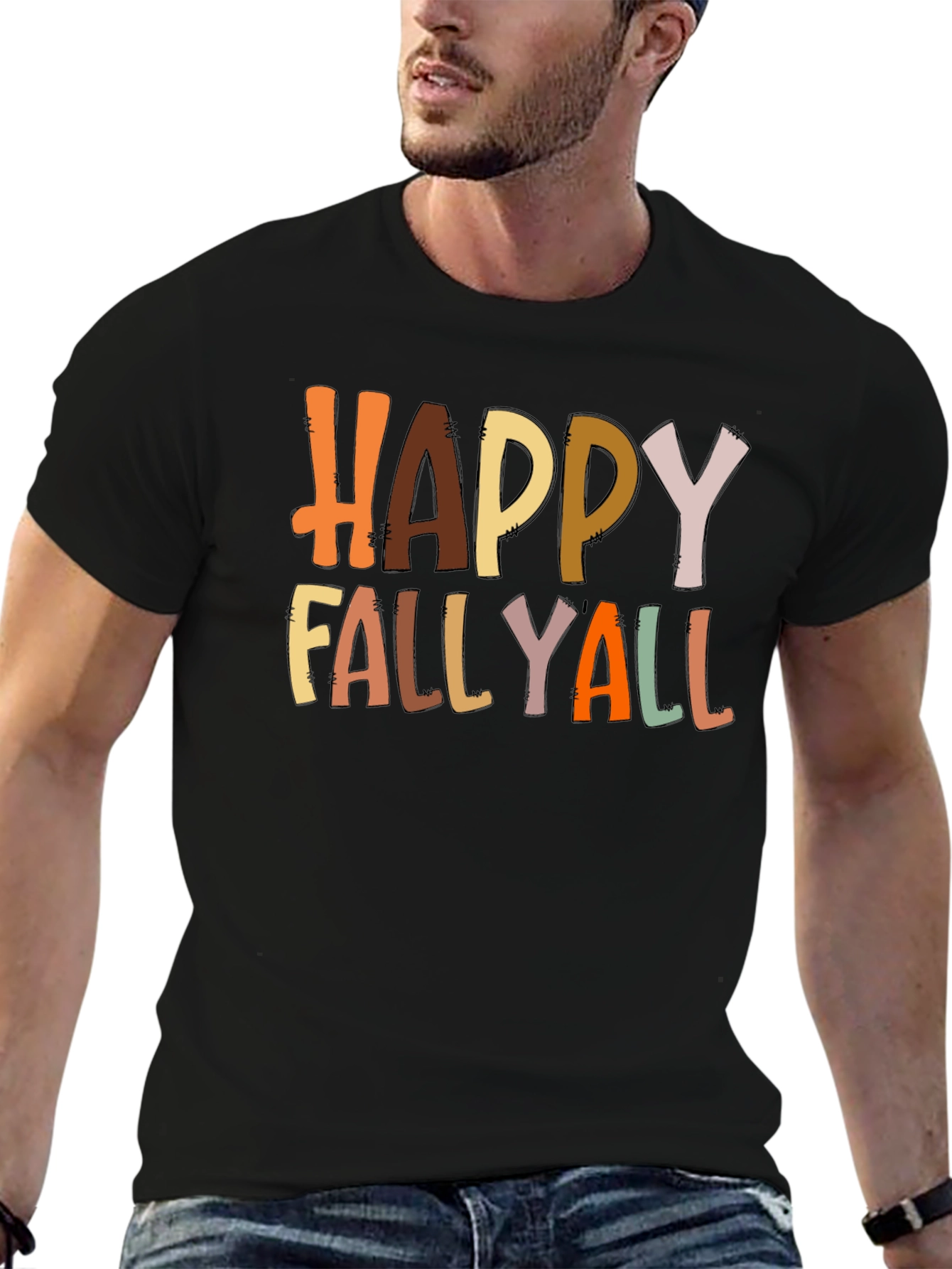 Happy Fallyall Graphic Tee - Fall Season Shirt