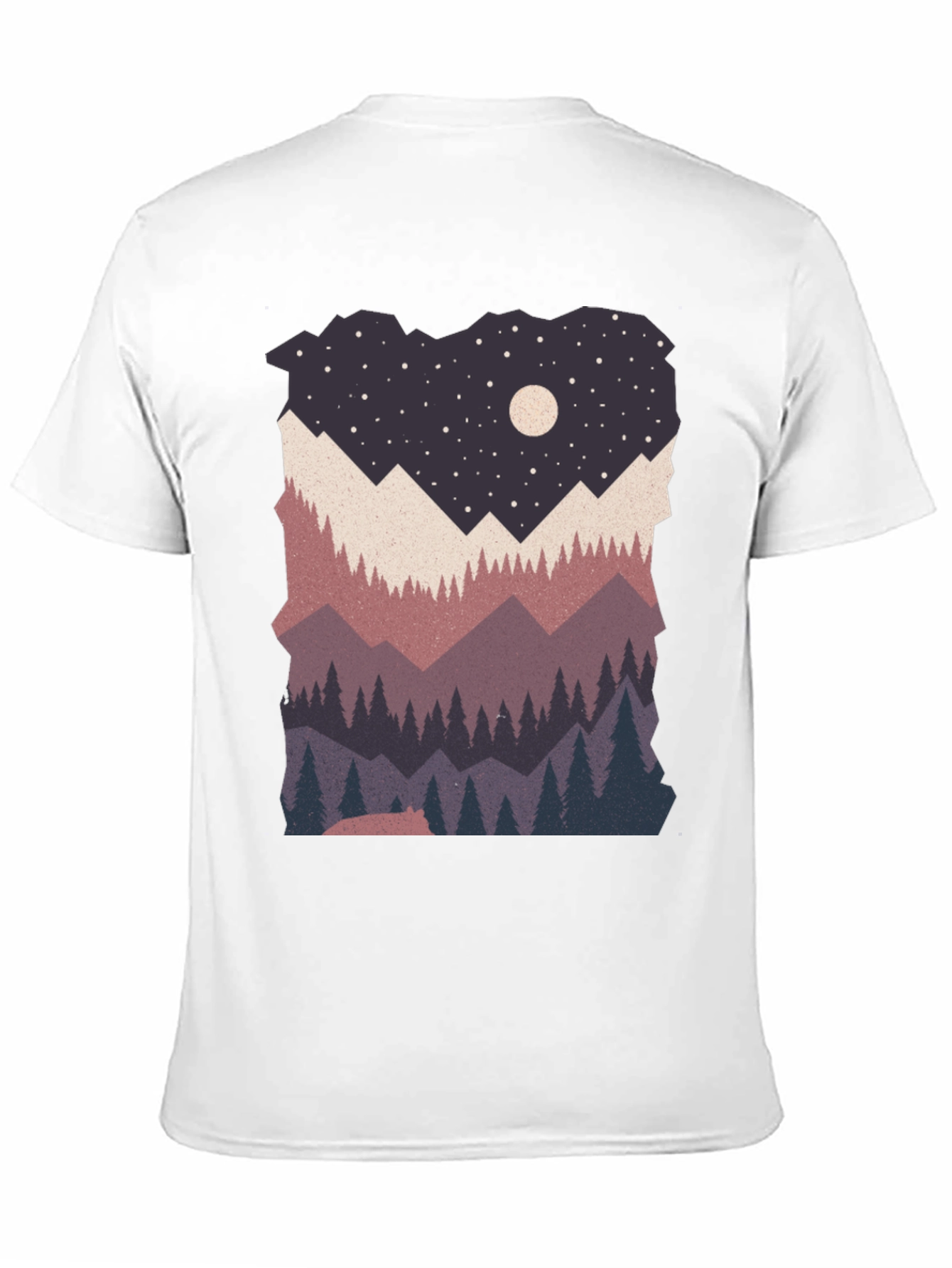 Night Sky Mountain Graphic T-Shirt