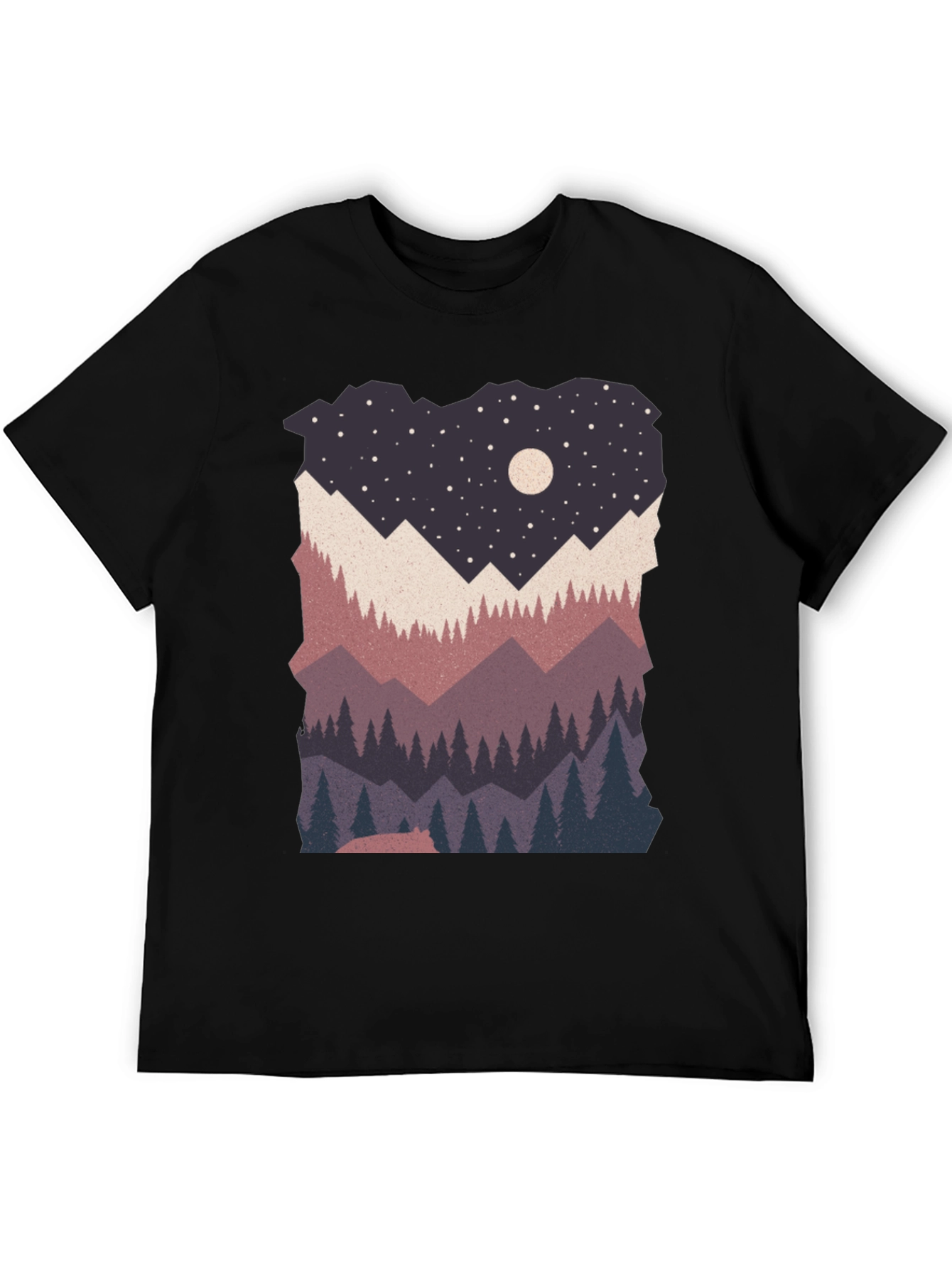 Night Sky Mountain Graphic T-Shirt