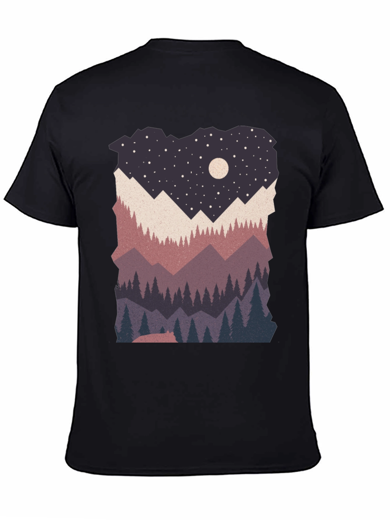 Night Sky Mountain Graphic T-Shirt