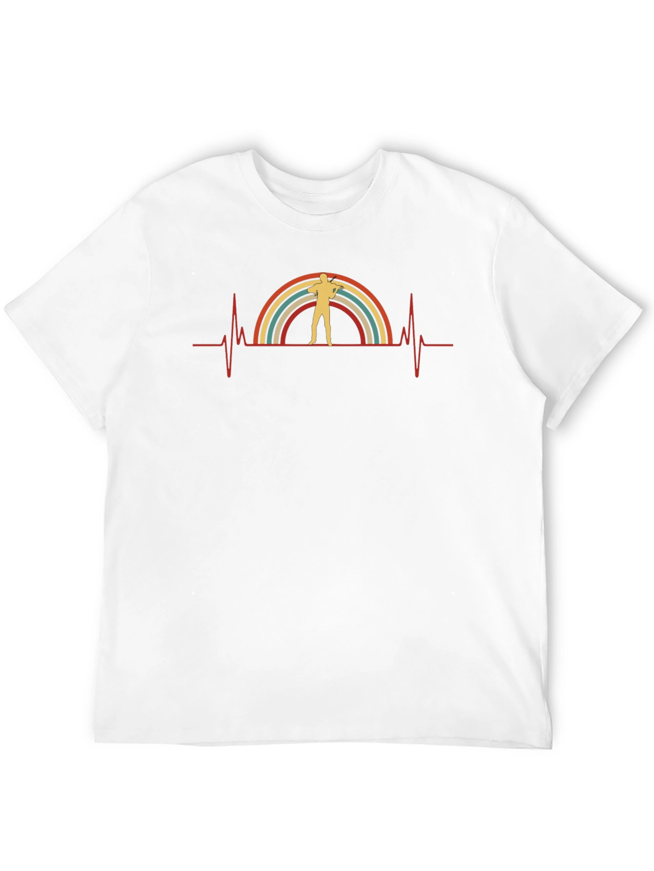 Retro Archer Heartbeat T-Shirt - Archery Lover Tee