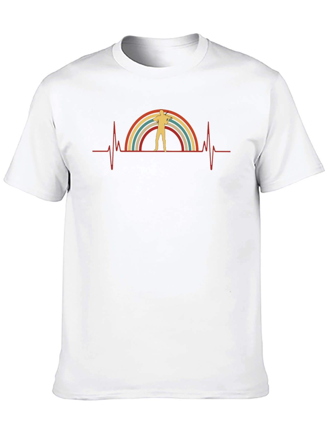 Retro Archer Heartbeat T-Shirt - Archery Lover Tee