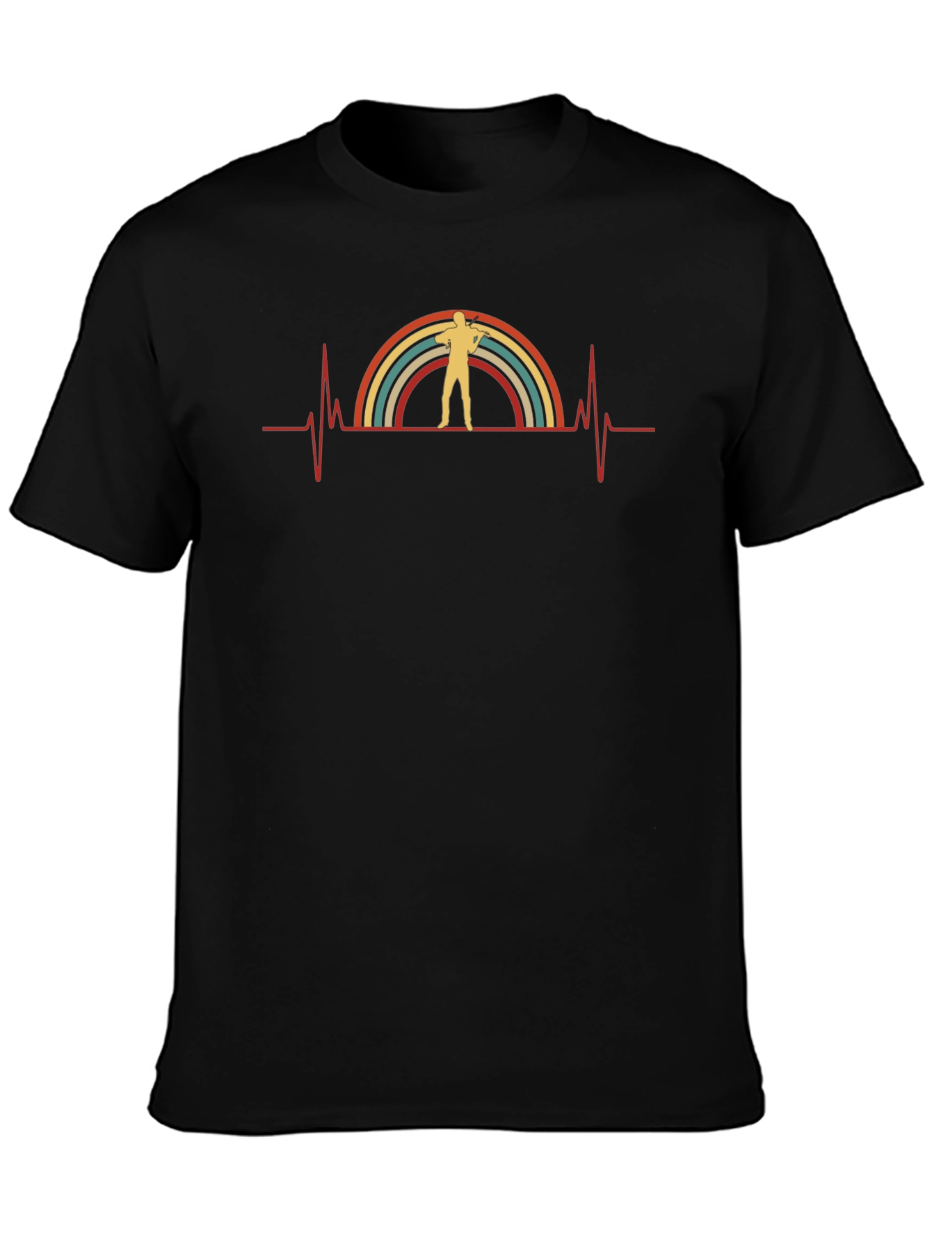 Retro Archer Heartbeat T-Shirt - Archery Lover Tee