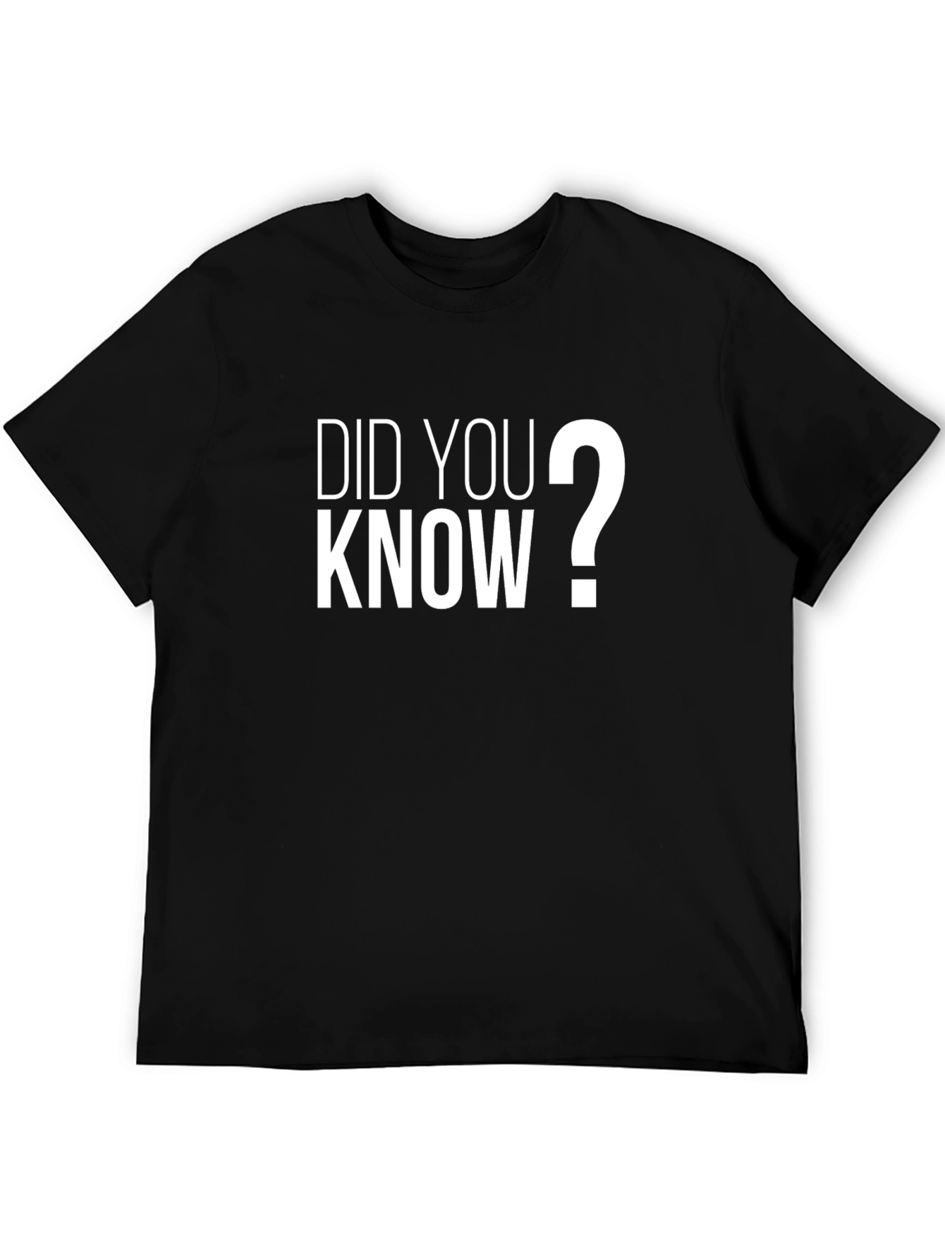 Did You Know? Black Graphic T-Shirt