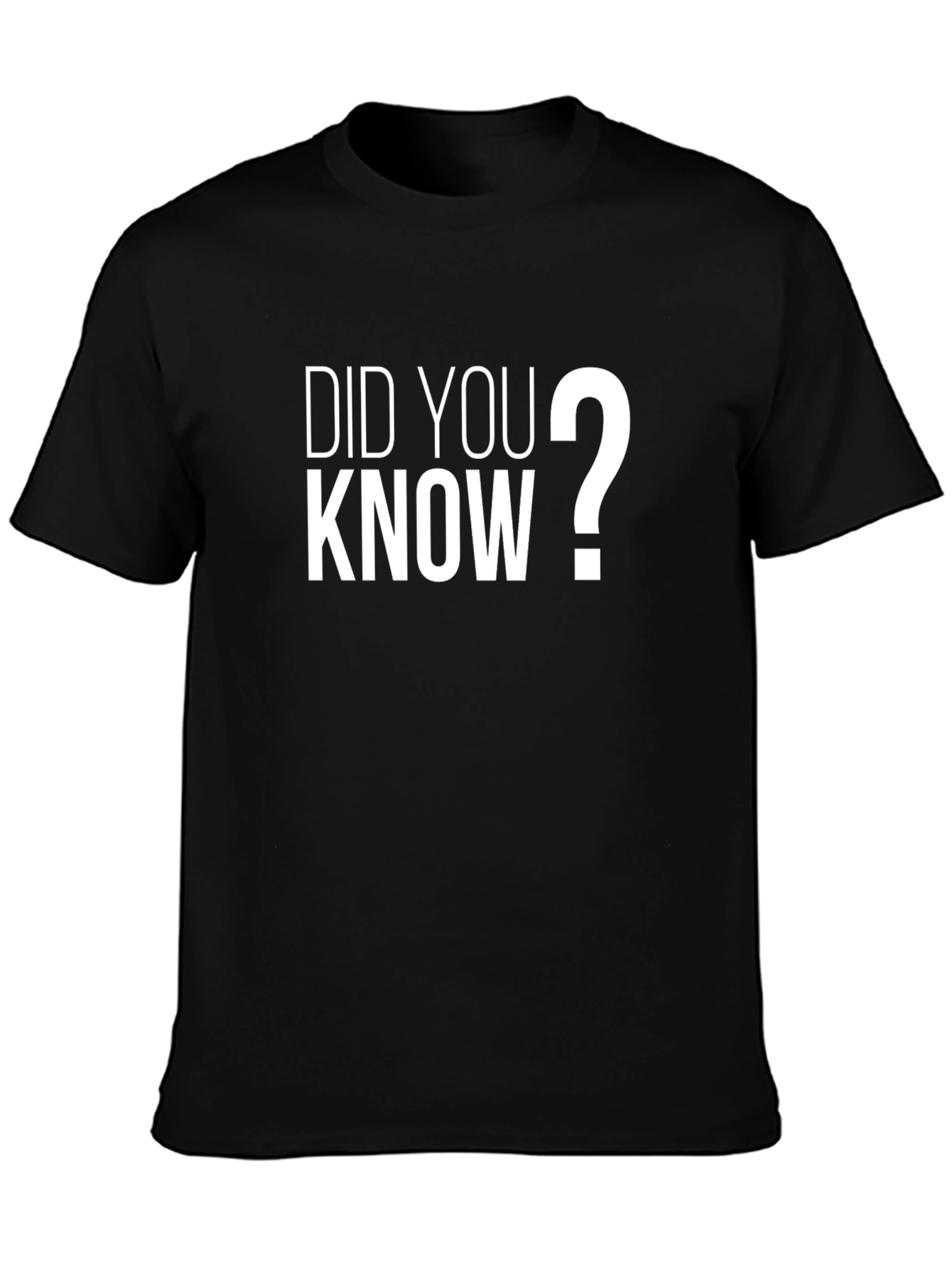 Did You Know? Black Graphic T-Shirt