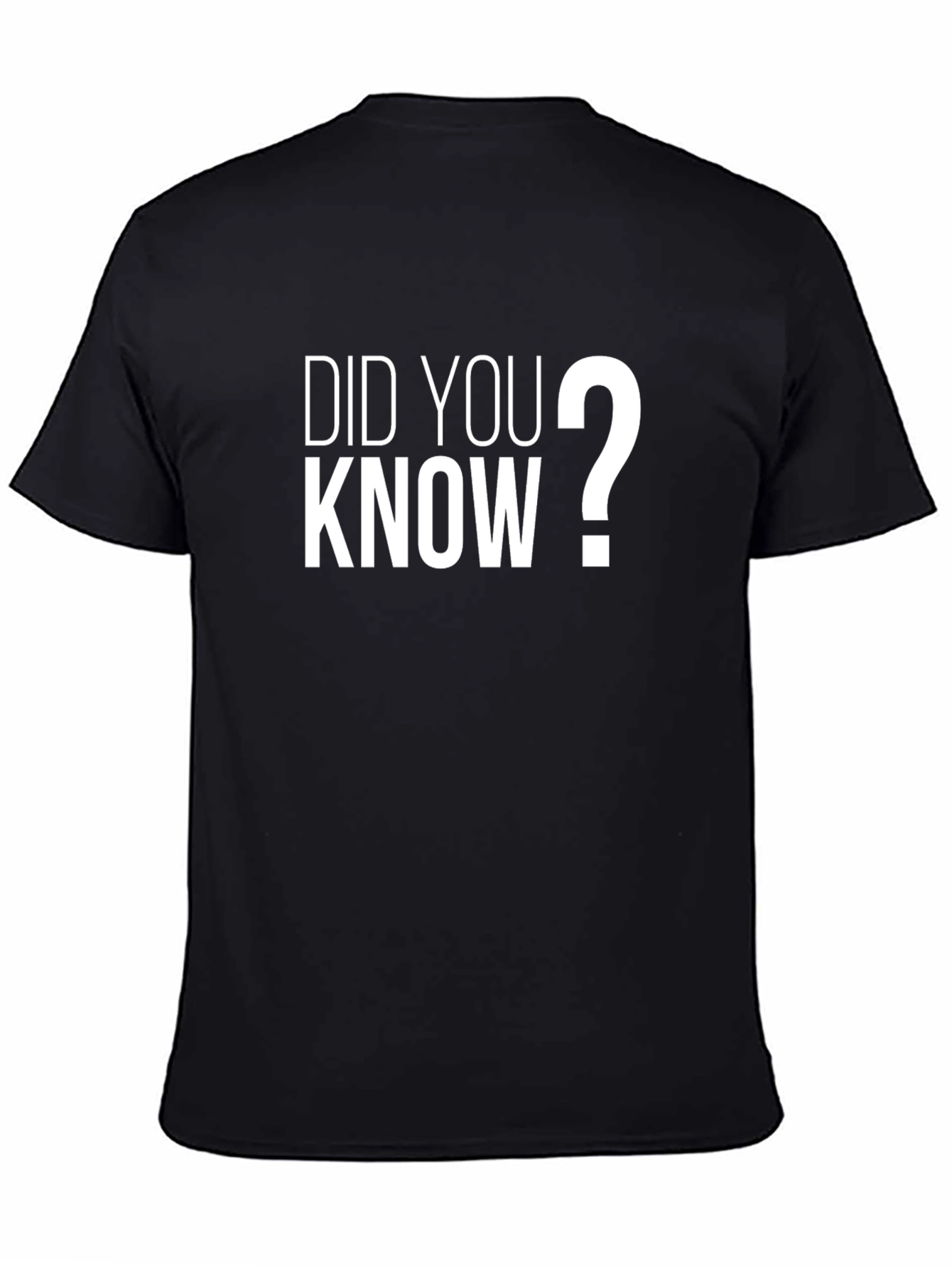 Did You Know? Black Graphic T-Shirt
