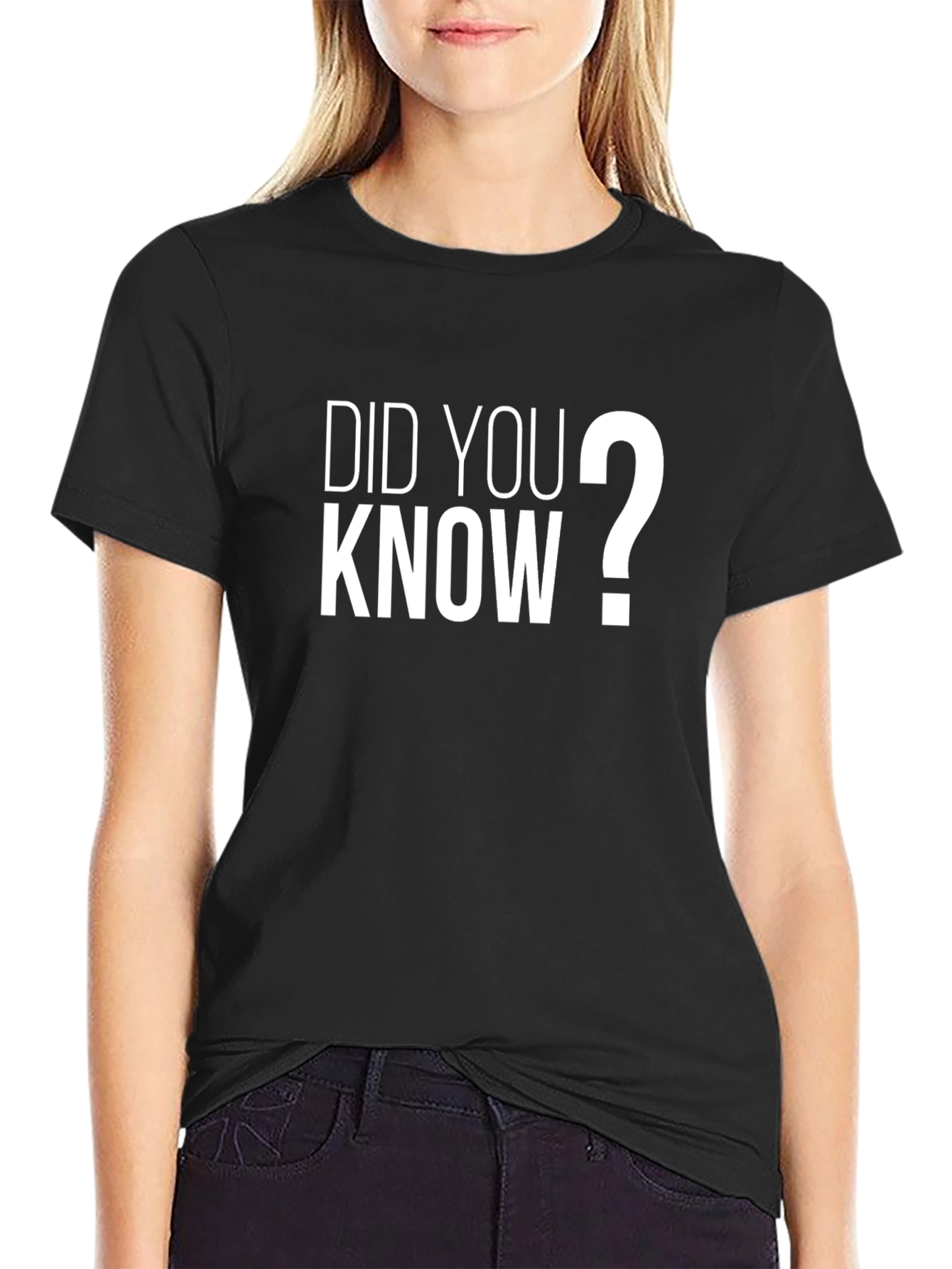 Did You Know? Black Graphic T-Shirt