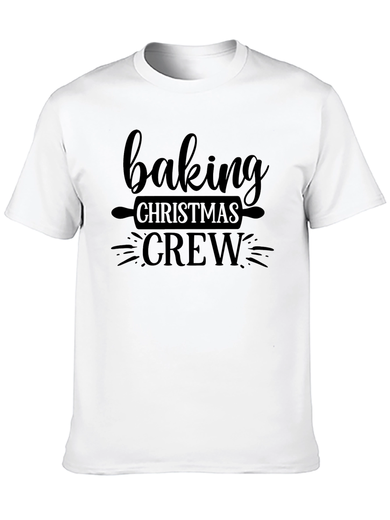 Baking Christmas Crew Black T-Shirt