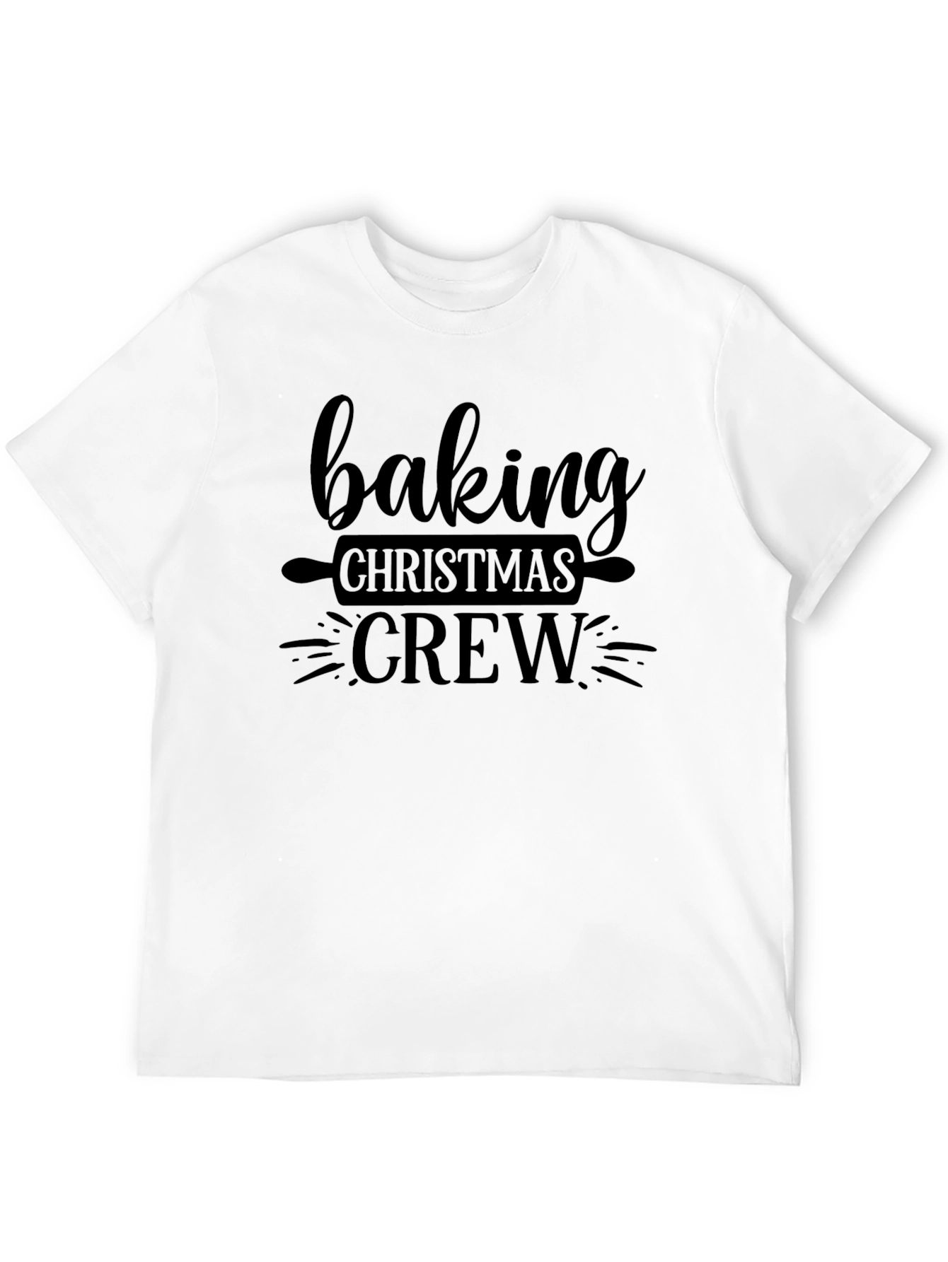 Baking Christmas Crew Black T-Shirt