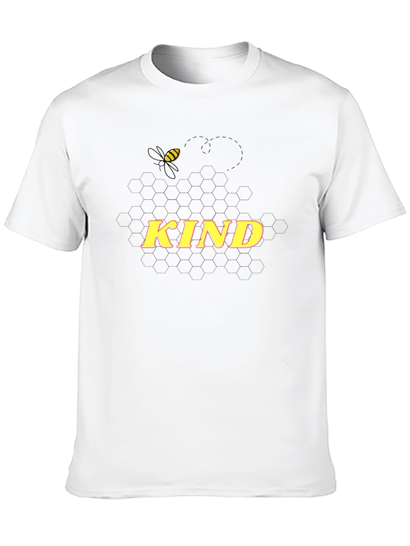 Bee Kind T-Shirt - Honeycomb Design
