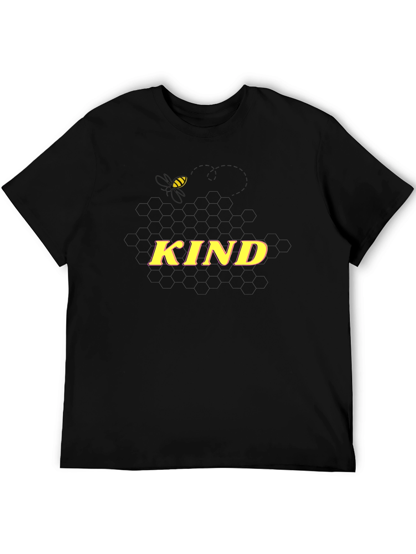 Bee Kind T-Shirt - Honeycomb Design