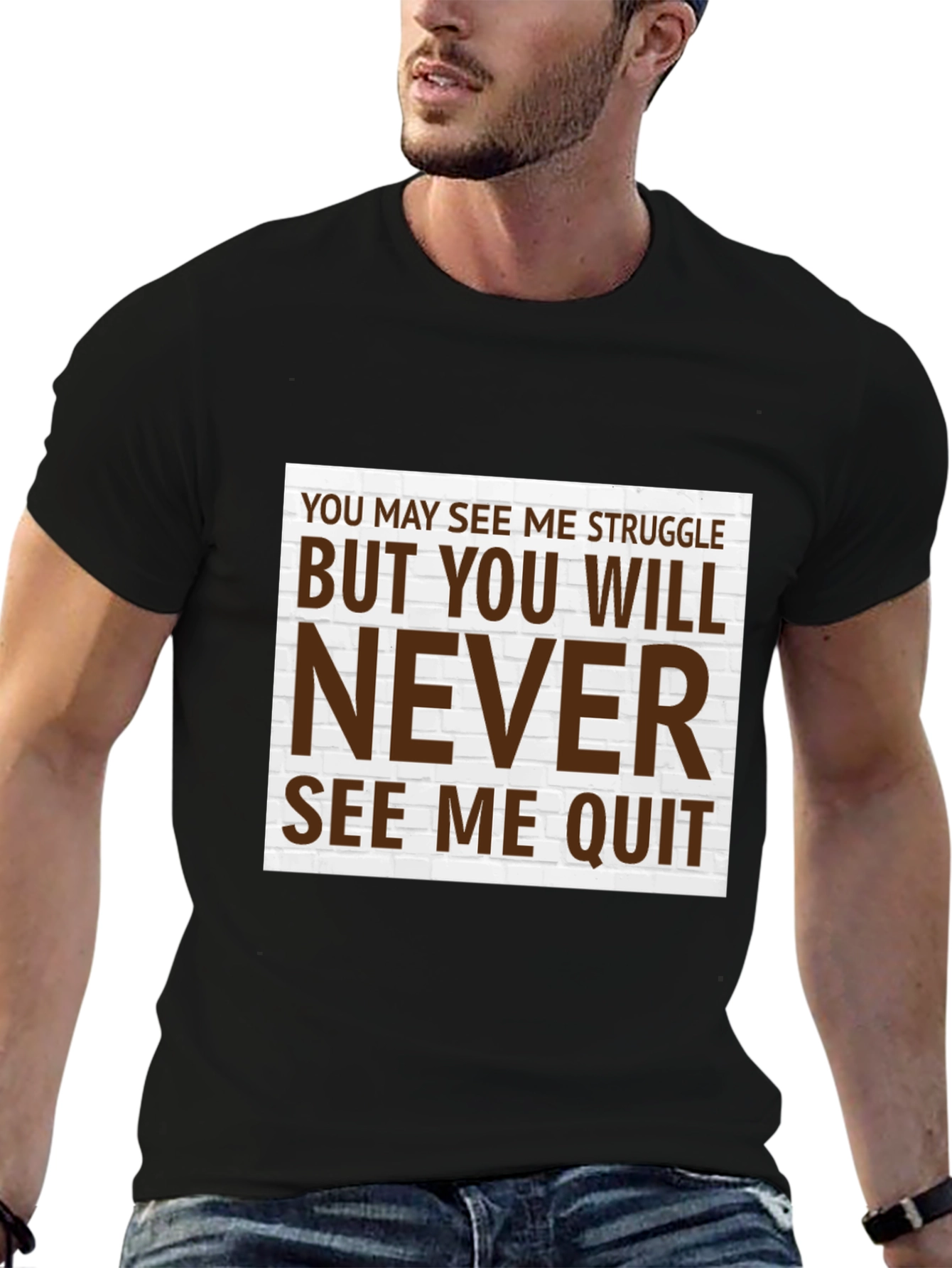 Motivational T-Shirt - Never Quit Graphic Tee