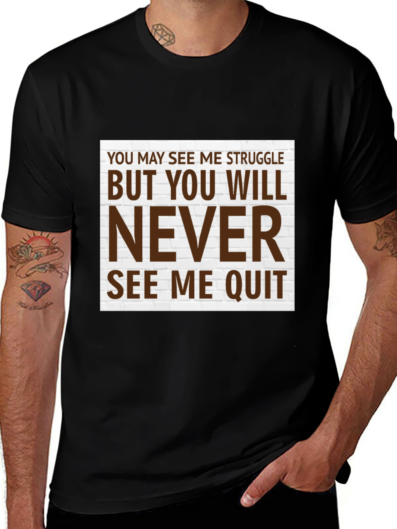 Motivational T-Shirt - Never Quit Graphic Tee
