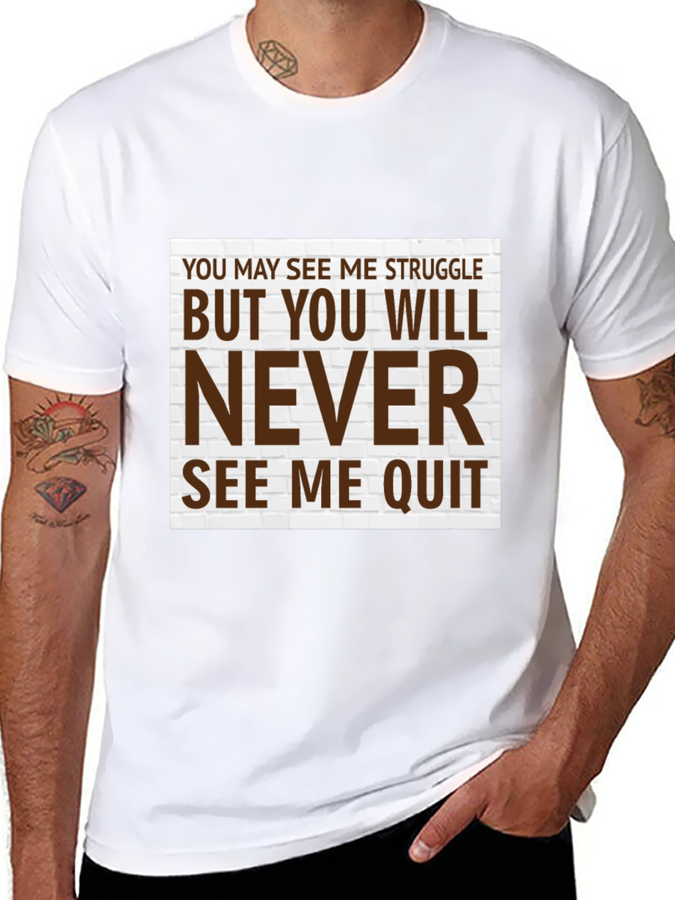Motivational T-Shirt - Never Quit Graphic Tee