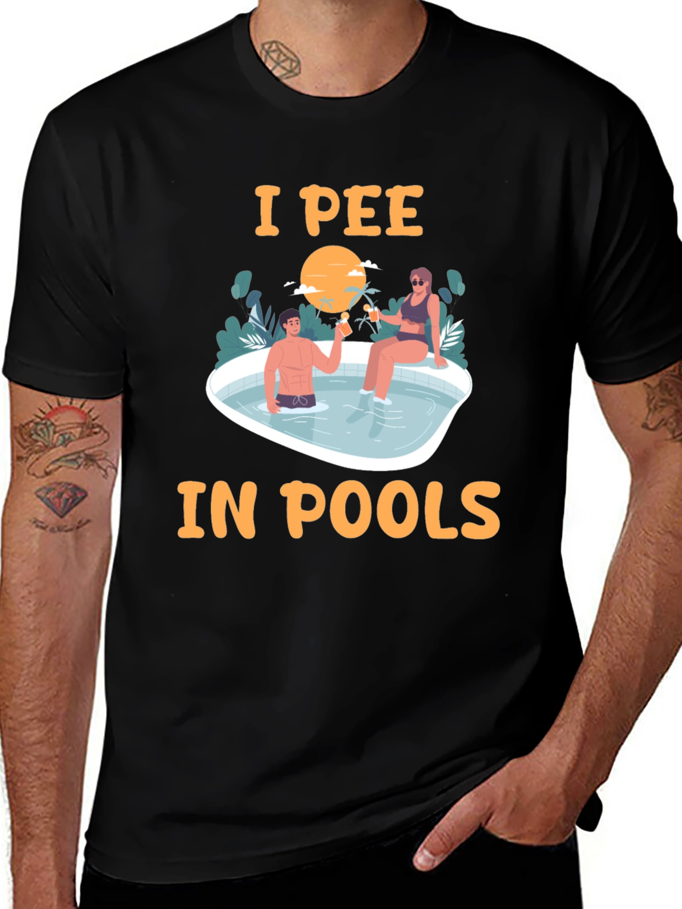 I Pee in Pools T-Shirt Funny Graphic Tee