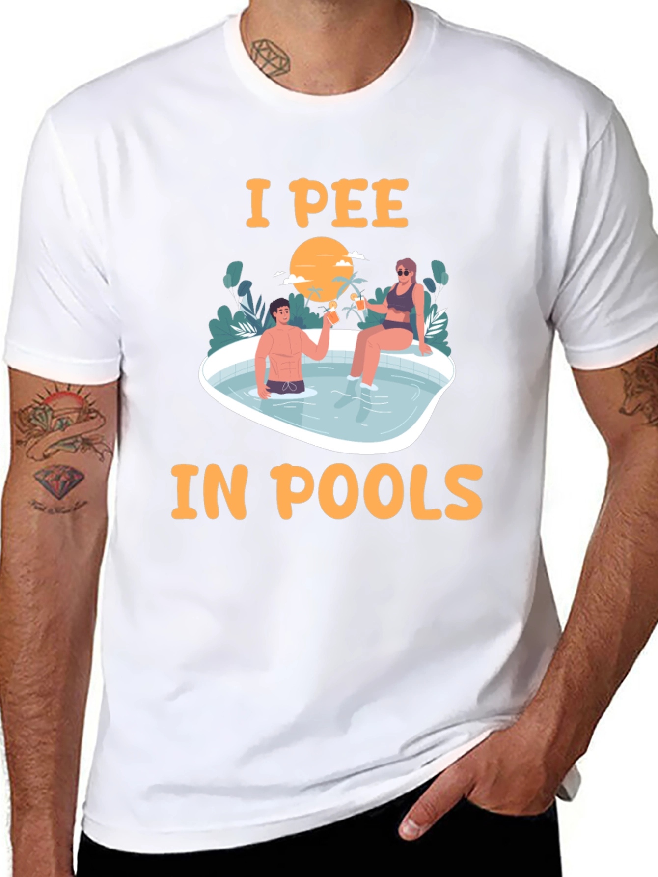I Pee in Pools T-Shirt Funny Graphic Tee