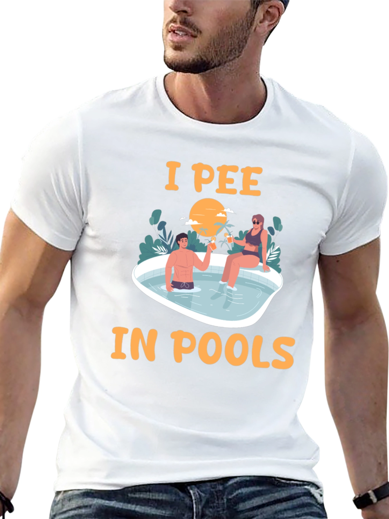I Pee in Pools T-Shirt Funny Graphic Tee