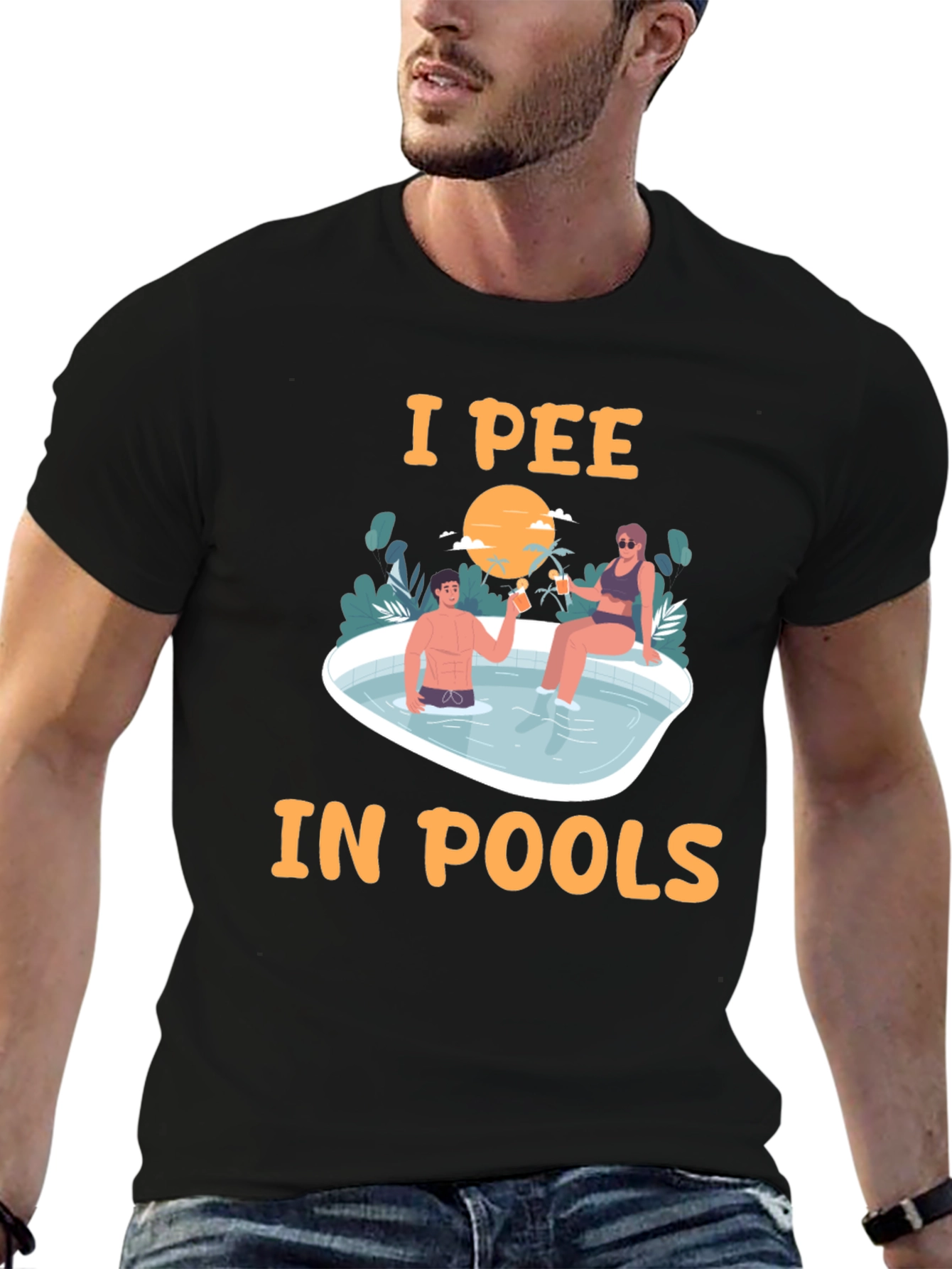 I Pee in Pools T-Shirt Funny Graphic Tee